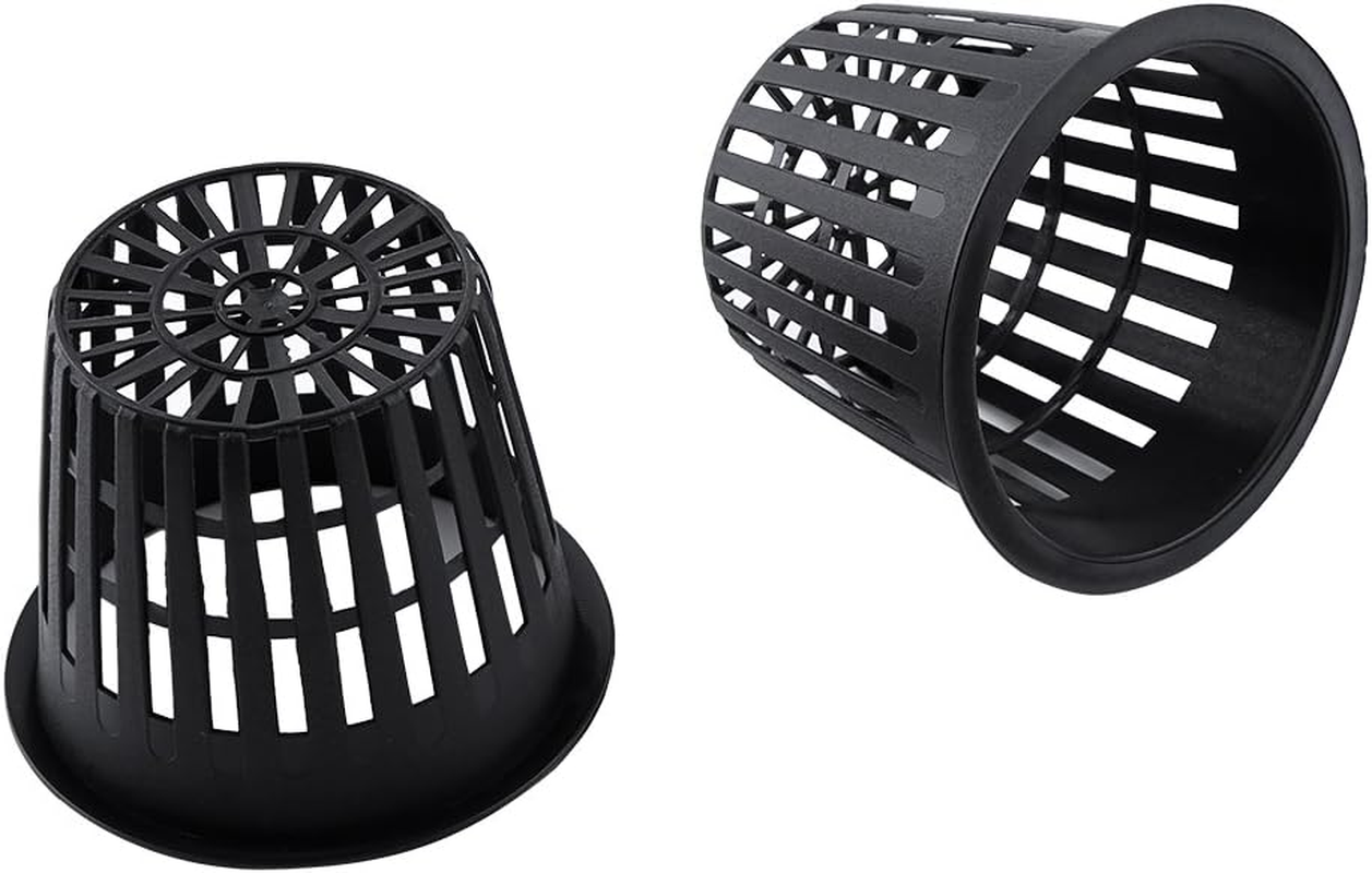 10Pcs Heavy Duty Mesh Pot Net Cup Basket Hydroponic Plant Grow Clone Black Home and Family Appliance and Decor