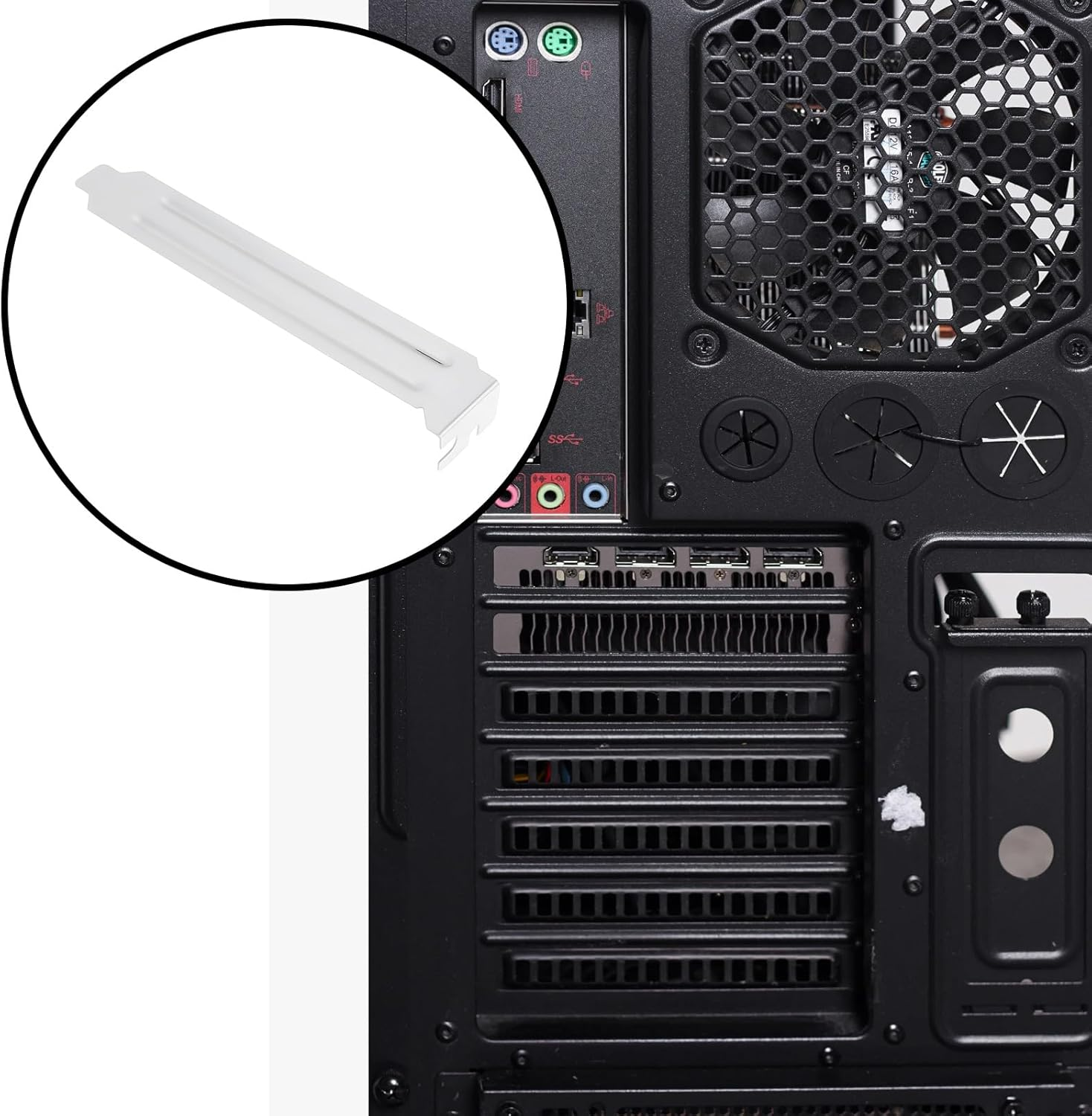 OTOTEC 6X PC Standard PCI Bracket Expansion Computer Back Slot Cover for Computer Cases, 122X18X 21Mm