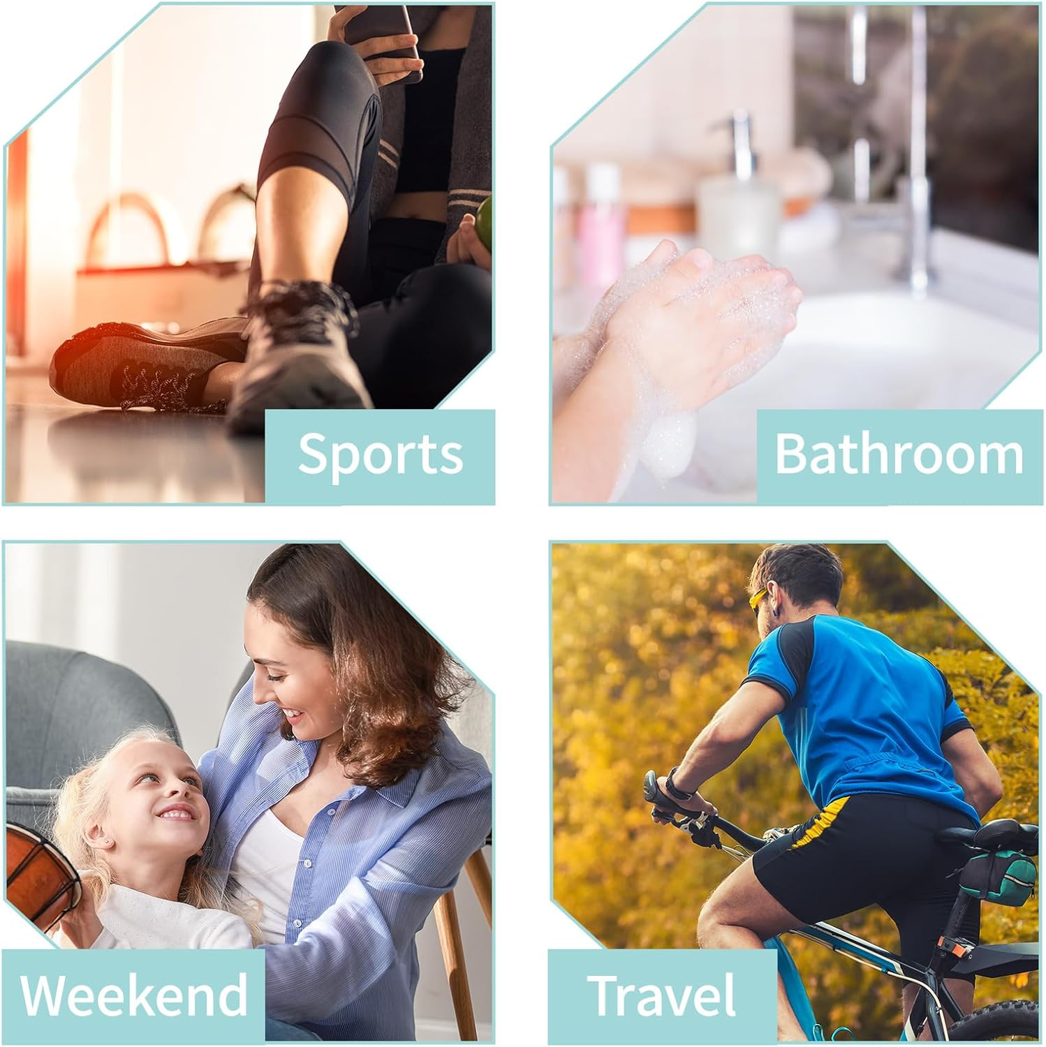 Tekson Travel Size Bottles 3.4 Oz, Travel Mouthwash Bottle, Refillable Containers for Cosmetic with Screw Cap for Travel Essentials (100Ml, Clear), Black