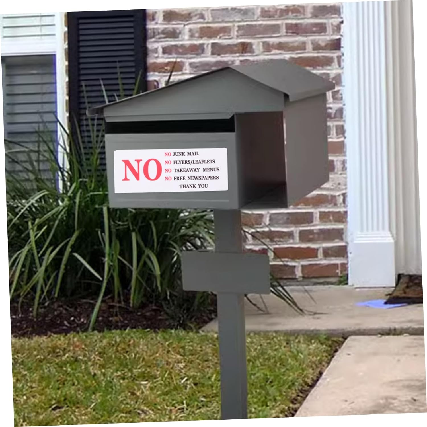WOONEKY No Junk Mail Sticker for Mailbox 2-Pack PVC Adhesive Decal Weatherproof Warning Sign for Home and Business Reliable Reminder to Prevent Unwanted Flyers image number 6