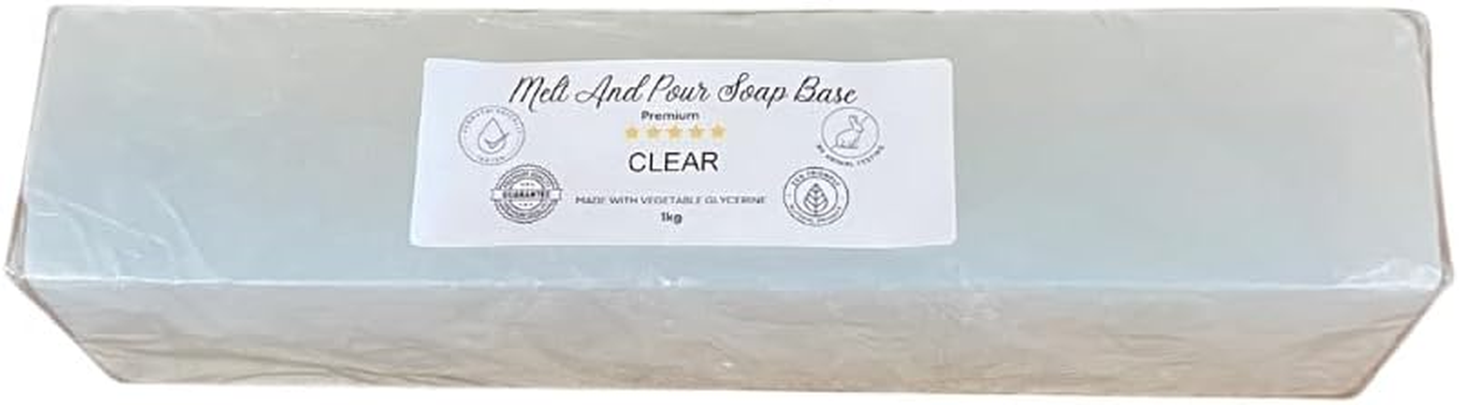 Clear Melt and Pour Soap Base Low Sweat + 30 Recipes (5Kg Clear Soap Base) image number 1