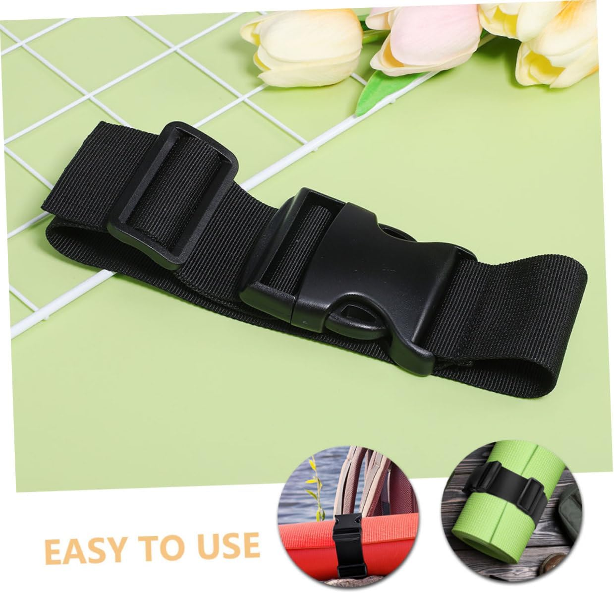 Luxshiny Adjustable Luggage Straps Nylon Buckle Outdoor Travel Accessories Sturdy Quick-Release Belt for Suitcases and Backpacks Convenient Fixing and Tightening Strap for Travel Use
