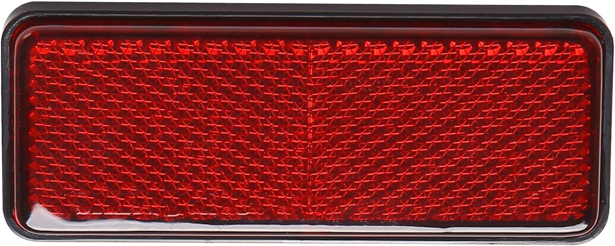 Red Light Rear Motorbike Quad Scooter Bike Reflector Number Plate Rectangle Reflector For image number 5