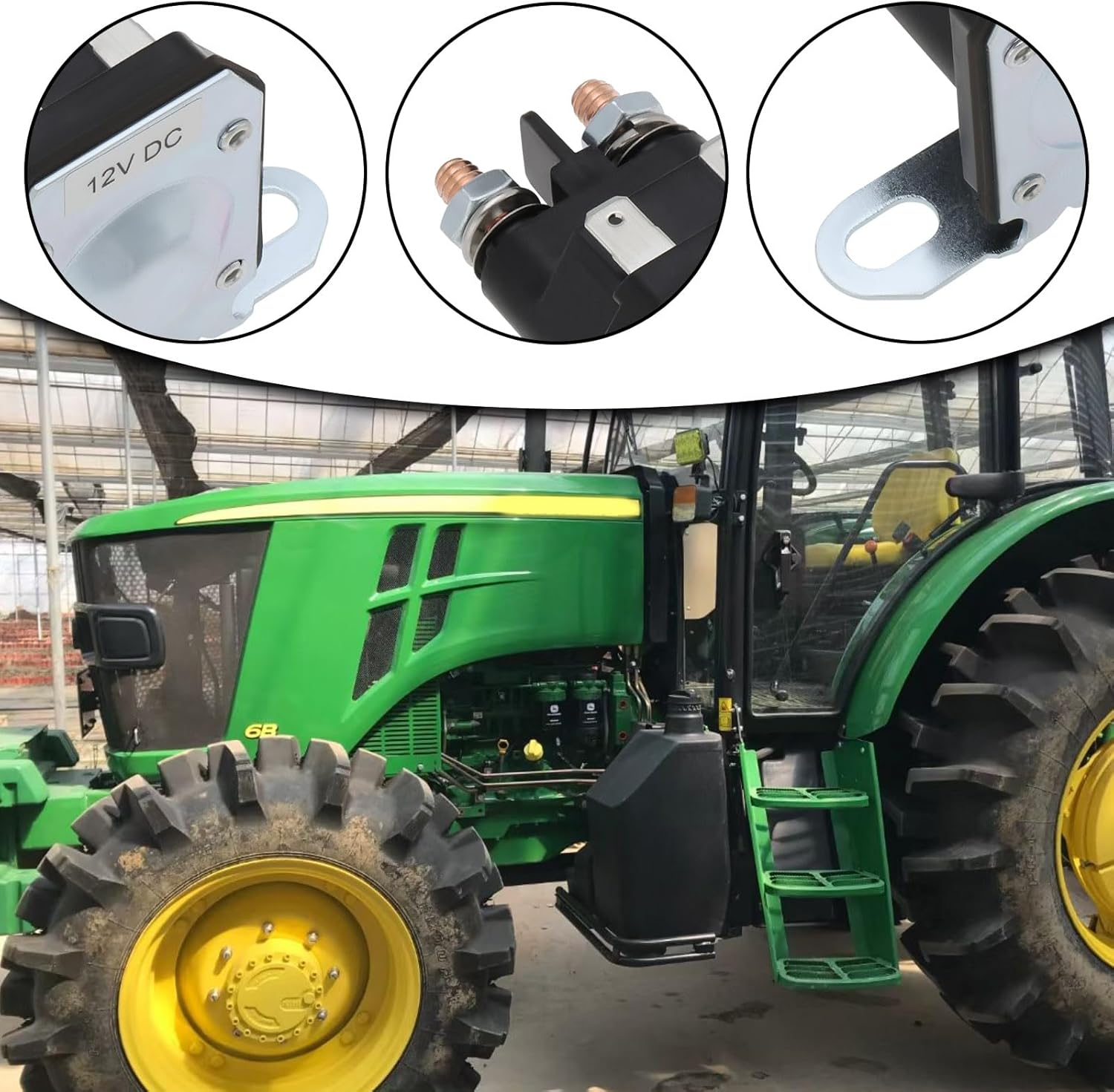 SING F LTD DC12V Lawn Mower Starter Solenoid GY22476 AUC15346 Compatible with John Deere S2046 S2048 SST15 SST16 LT150 LT155 LT160 Z345M Z345R image number 4