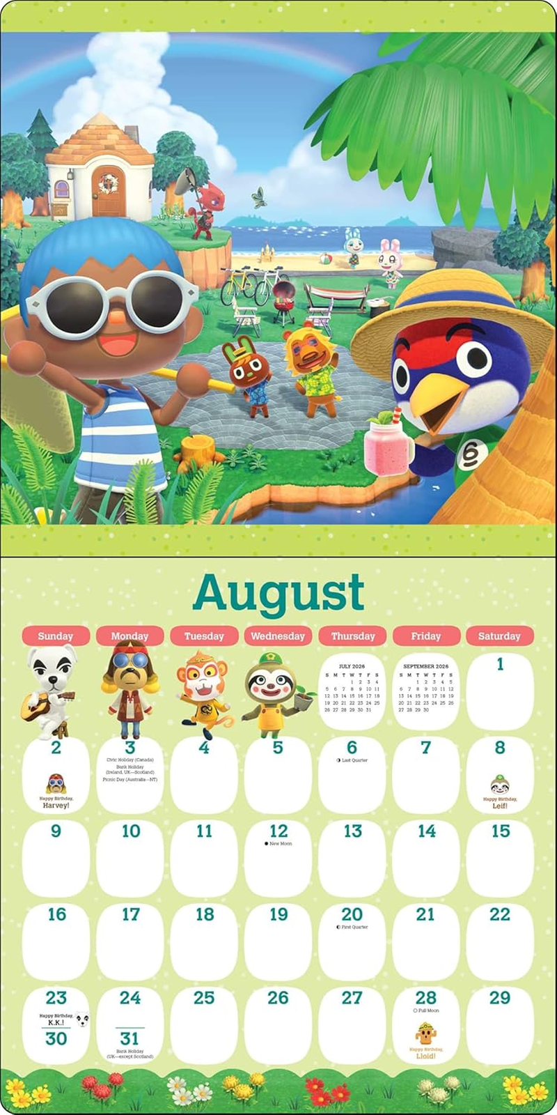 Animal Crossing: New Horizons 2026 Wall Calendar image number 3