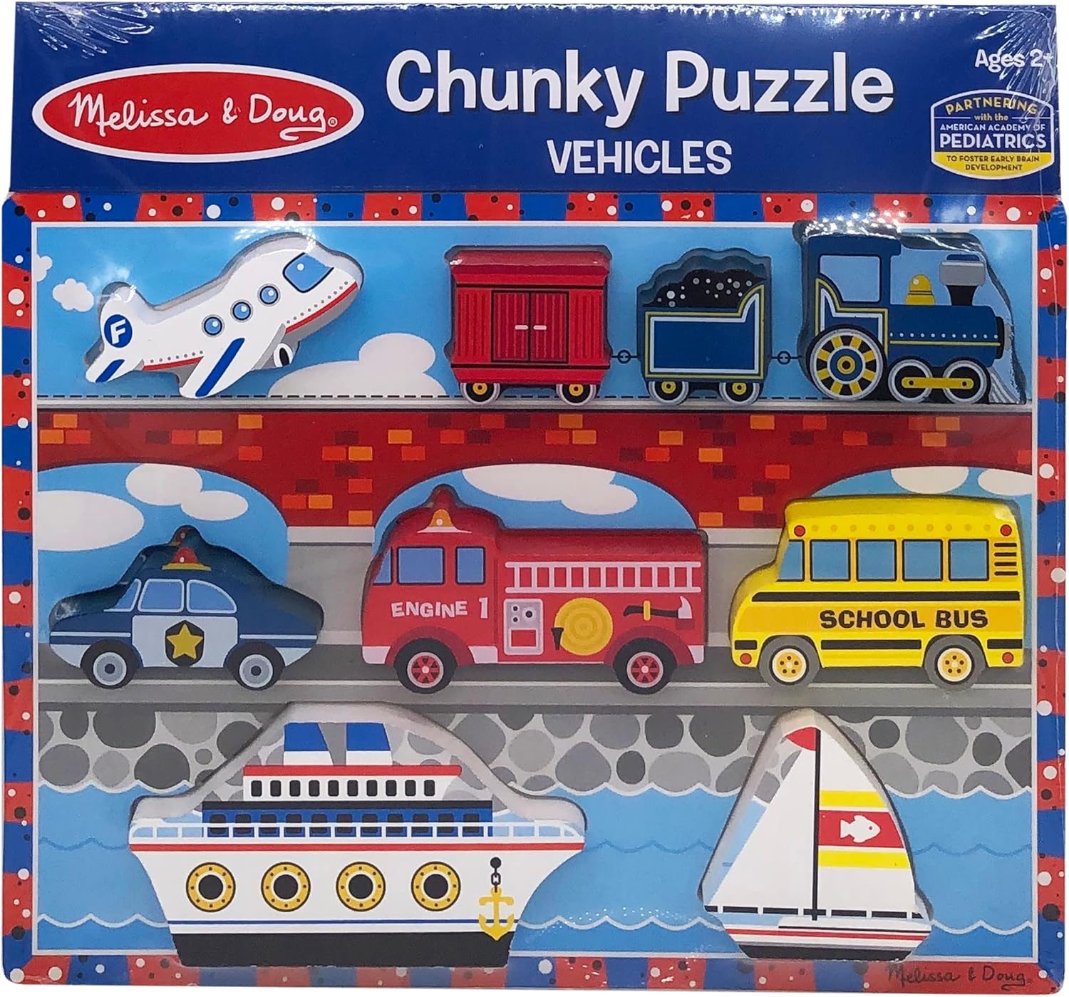 Melissa & Doug - Vehicles Chunky Puzzle image number 3