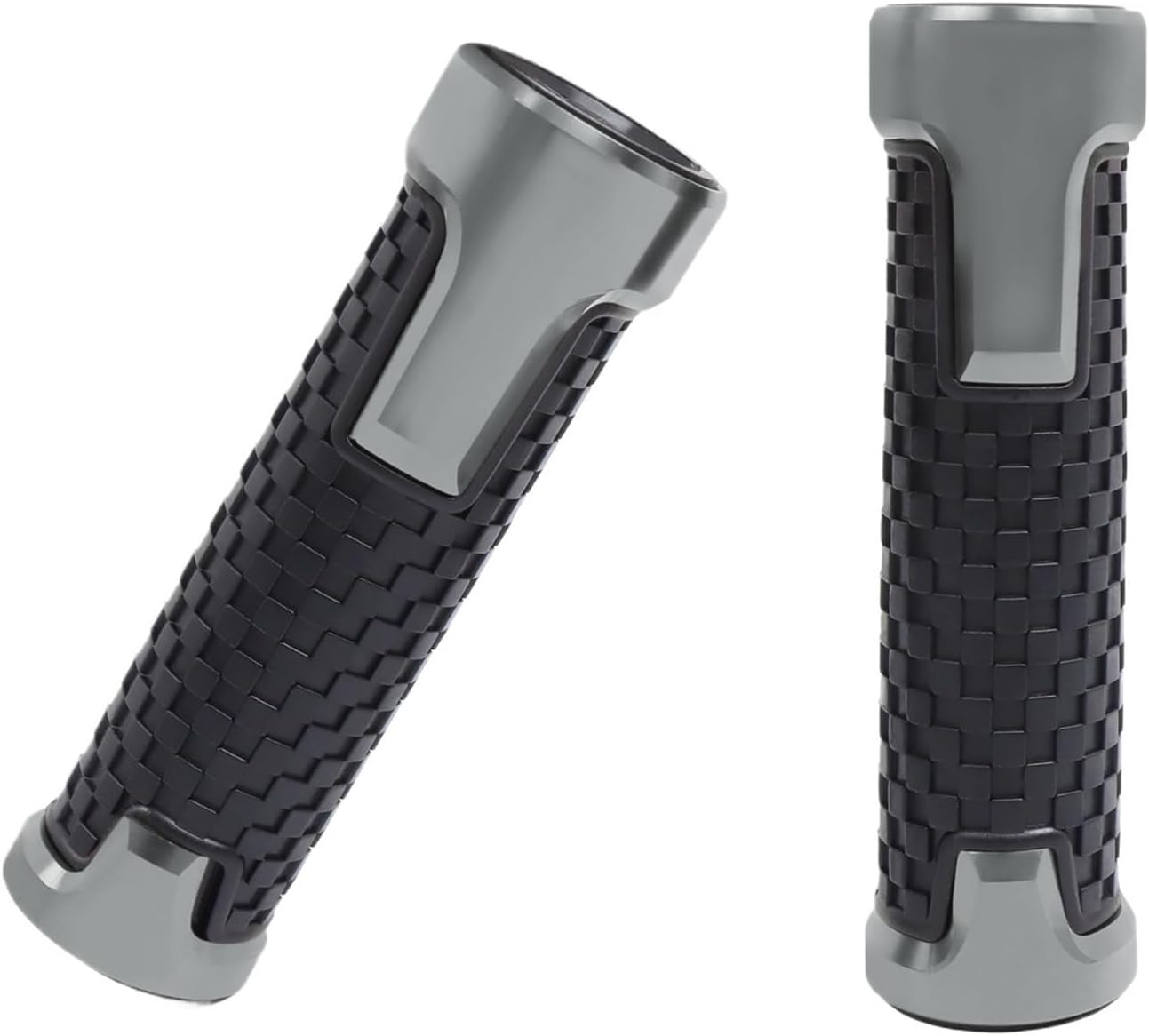 Jiningfushengdianzi Compatible with Kawasaki Ninja 250R 300 ER6 650 ZX6 ZX7 ZX9 ZX10 ZX12 ZX14 Z650 7/8'' 22MM Universal Motorcycle Handlebar Handle Grips End(Titanium) image number 2
