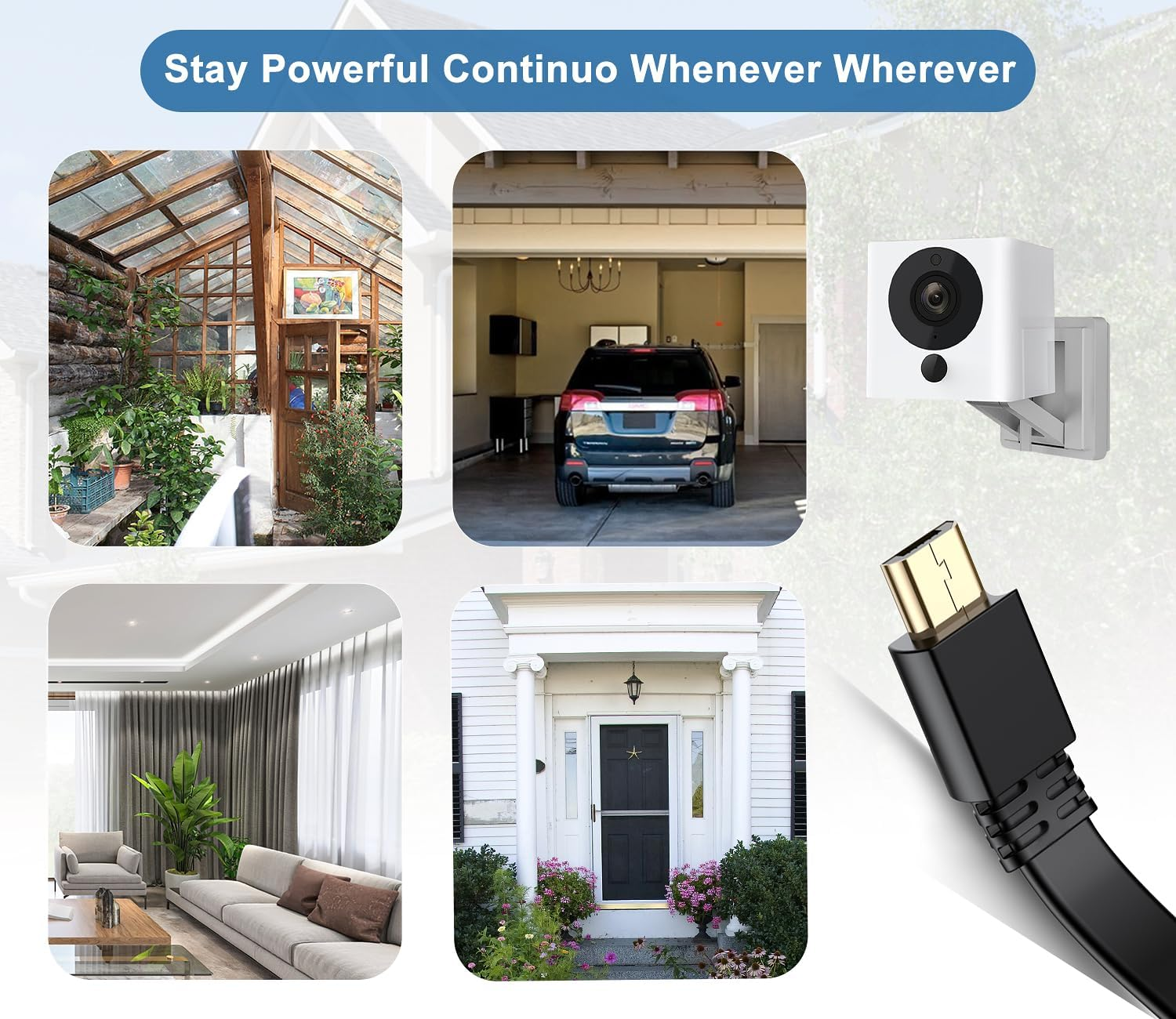 Basesailor Micro USB Power Cable 3M/2Pack,Flat Micro USB Charging Power Cord,Charger for Wyze Cam V3 V4 Pan,Nest Yi,Blink Mini XT XT2 Outdoor/Indoor 3Rd Gen,Zmodo,Furbo Dog,Netvue,Xbox One Controller image number 5