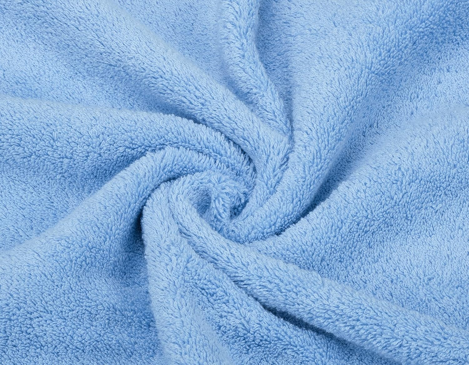 American Soft Linen 6-Piece 100% Turkish Genuine Cotton Premium & Luxury Towel Set for Bathroom & Kitchen, 2 Bath Towels, 2 Hand Towels & 2 Washcloths [Worth $72.95] - Baby Blue image number 4