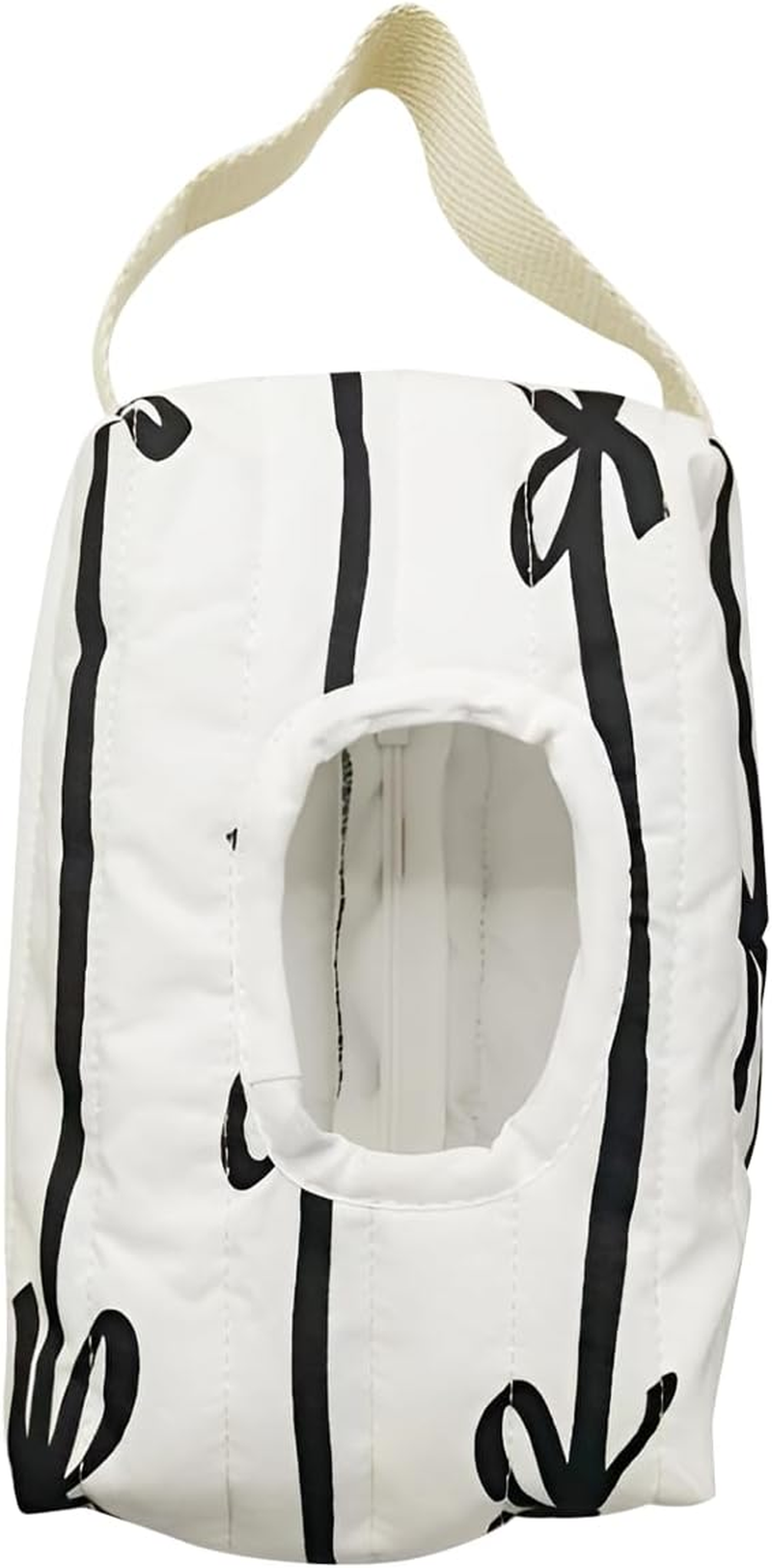 AGLOO Bow Baby Wipes Dispenser - Portable Wet Tissue Storage Bag for Travel, Refillable Diaper Wipe Holder for Car and Stroller &ndash; Reusable Hanging Wet Wipe Pouch (Pink-White)