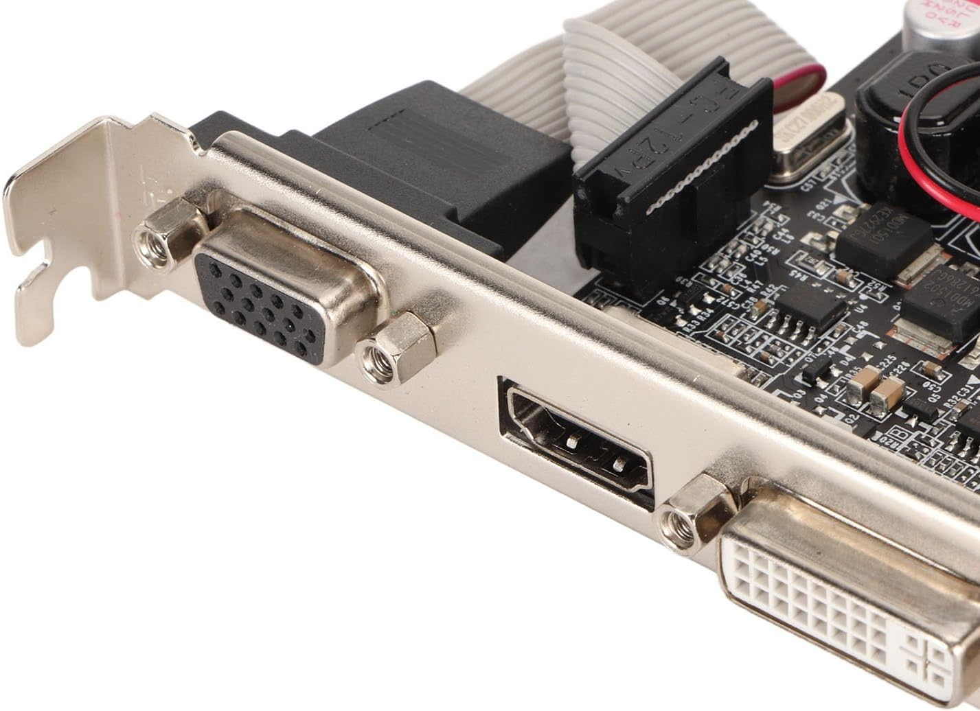 Single Fan Graphics Card, 2GB GDDR3 Graphics Card Plug and Use Strong Image Processing for PC Computer