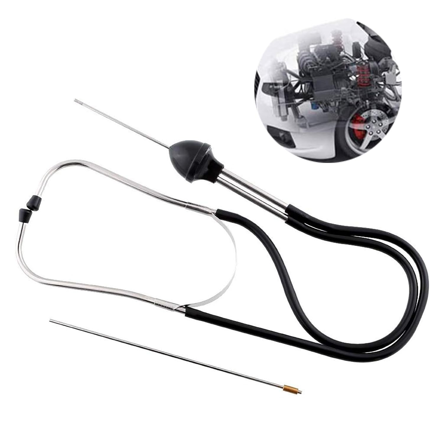 Mechanic Stethoscope Engine Stethoscope Upgraded - Cylinder Stethoscope Car Mechanic Mechanical Internal Detector Engine Hearing Aid Car Engine Diagnostic Tool Hearing Tool image number 2