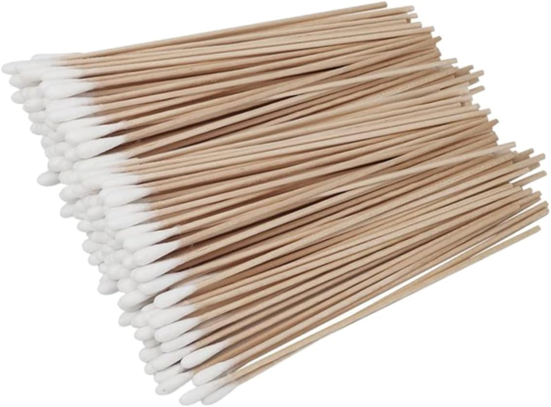 4Packs Pet Cleaning Swabs Single Head Cotton Swabs Wood Stick Cotton Buds for Pets Creative Cleaning Tool for Dog Grooming image number 4