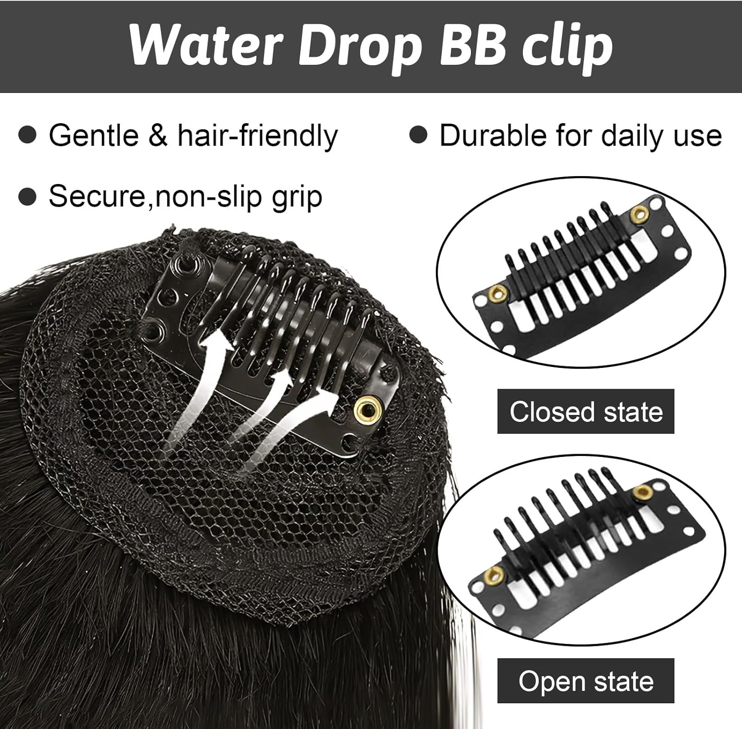 Tzylomirx Clip in Bangs Human Hair, Natural Looking Fringe Hair Toppers for Women, Clip-Hair Dim Bangs Hairpieces Clip on Fake Bangs Hair Extensions for Daily Use & Thin Hair image number 2