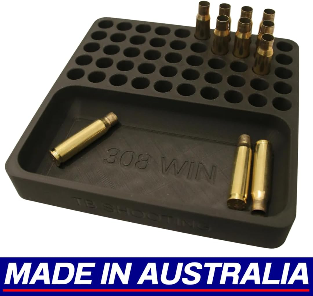 308 Win Reloading Block Ammo Stand Ammunition Loading Tray - 50 round Brass Cartridge Bench Tool image number 1