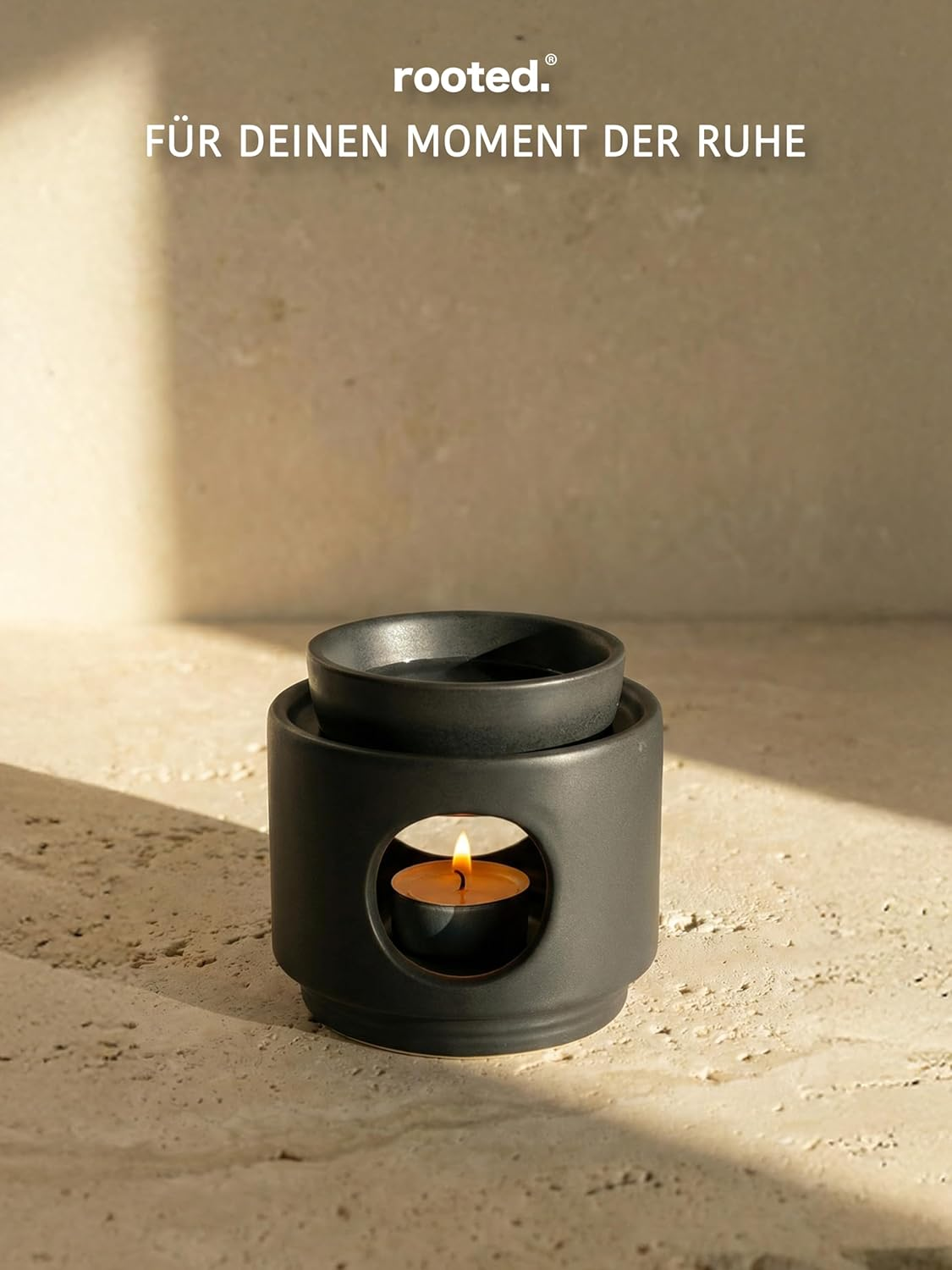 Rooted.&reg; the Original Design Aroma Lamp Ambience Ceramic Fragrance Lamp image number 2