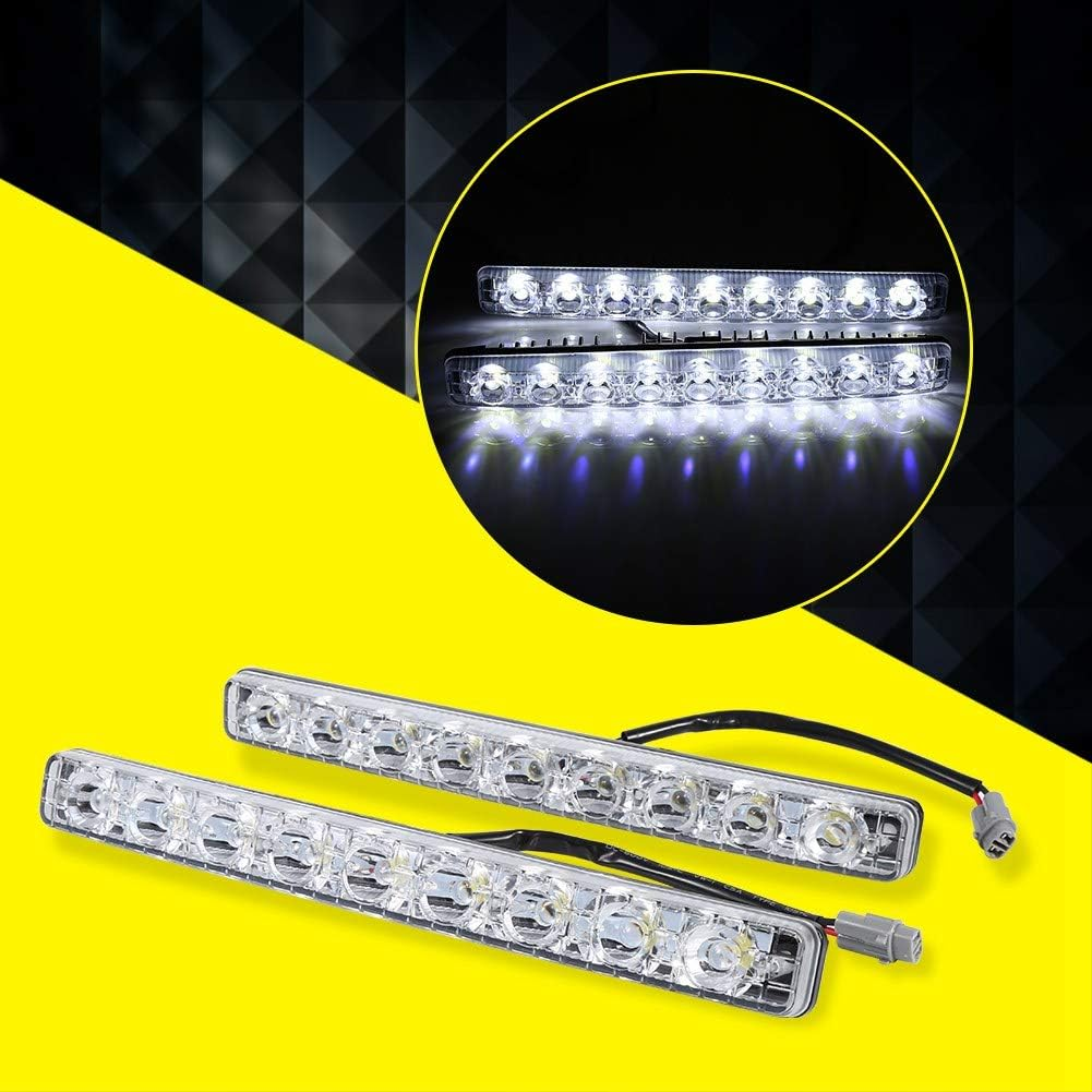 LED Car Daytime Running Light 2Pcs Long Strip Fog Day Driving Lamp High Brightness Waterproof Suitable for All Vehicles image number 1