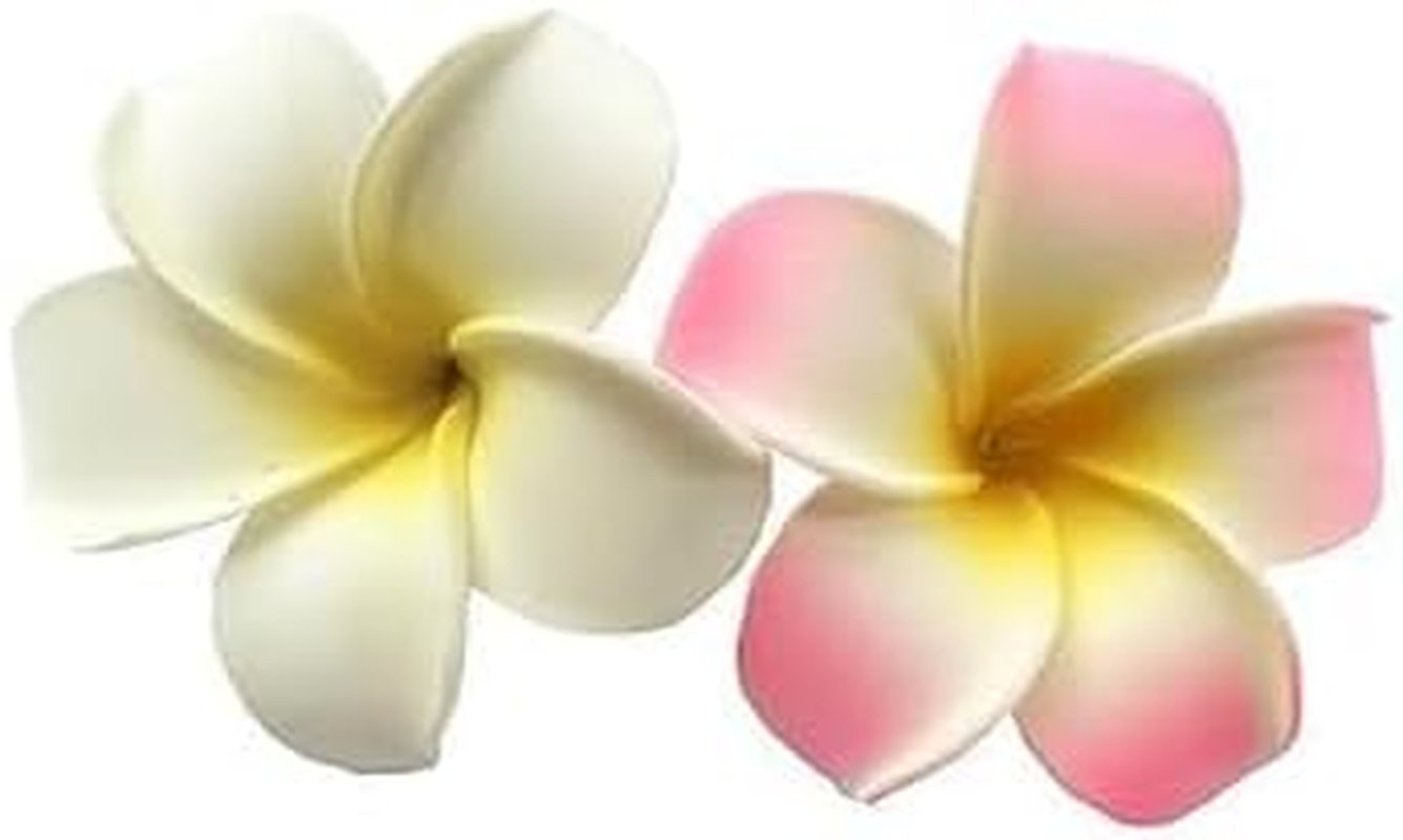 2 X 7Cm White and Pink Foam Hair Clips Hair Accessories image number 2