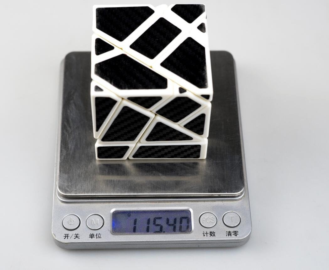 Cuberspeed Ghost 3X3 White with Black Sticker Magic Cube 3X3 Ghost White 3X3X3 Speed Cube Black Sticker image number 1