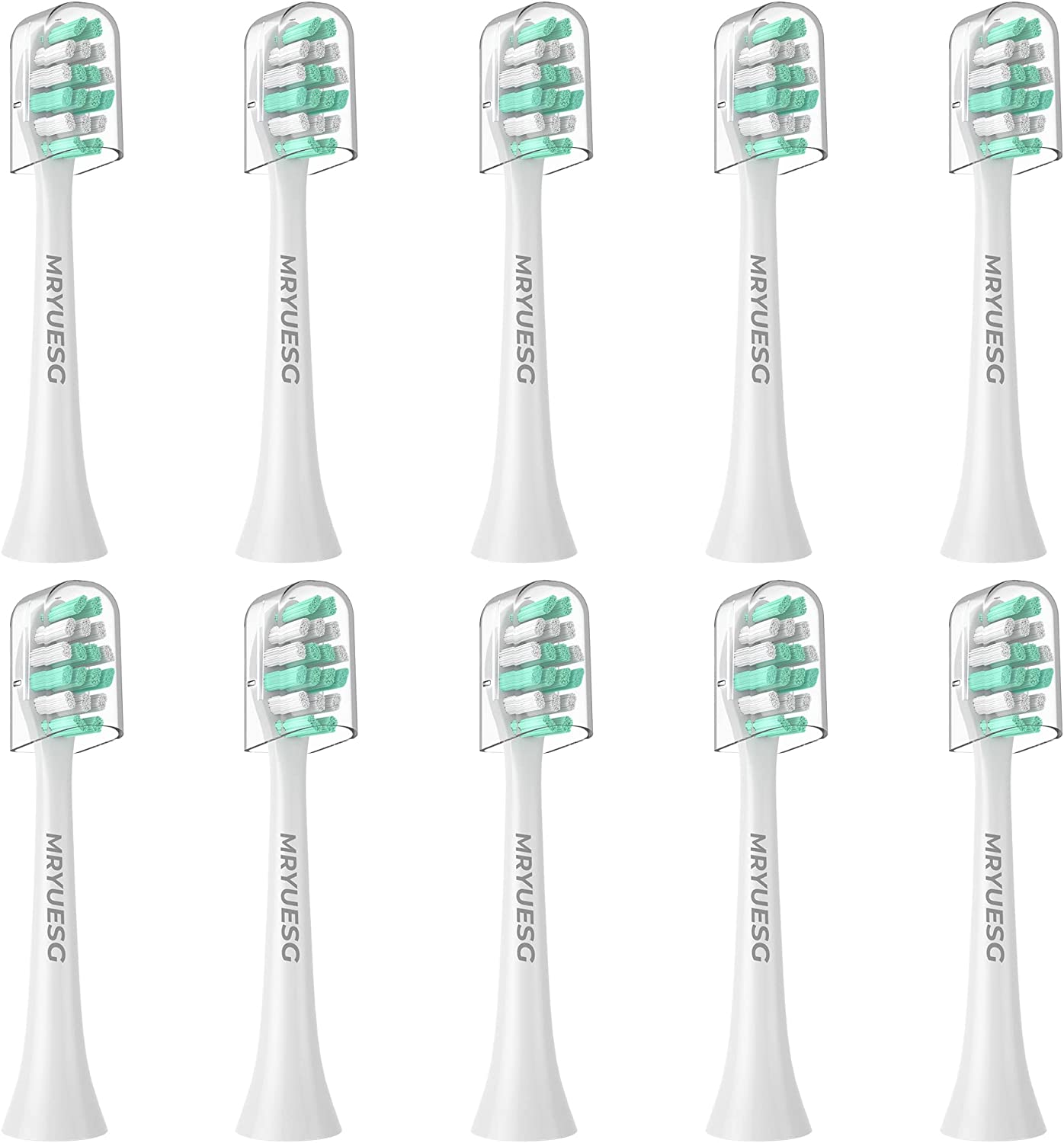 MRYUESG Replacement Heads Compatible with Philips Sonicare 10 Pack, Electric Tooth-Brush Head for Phillips, Black