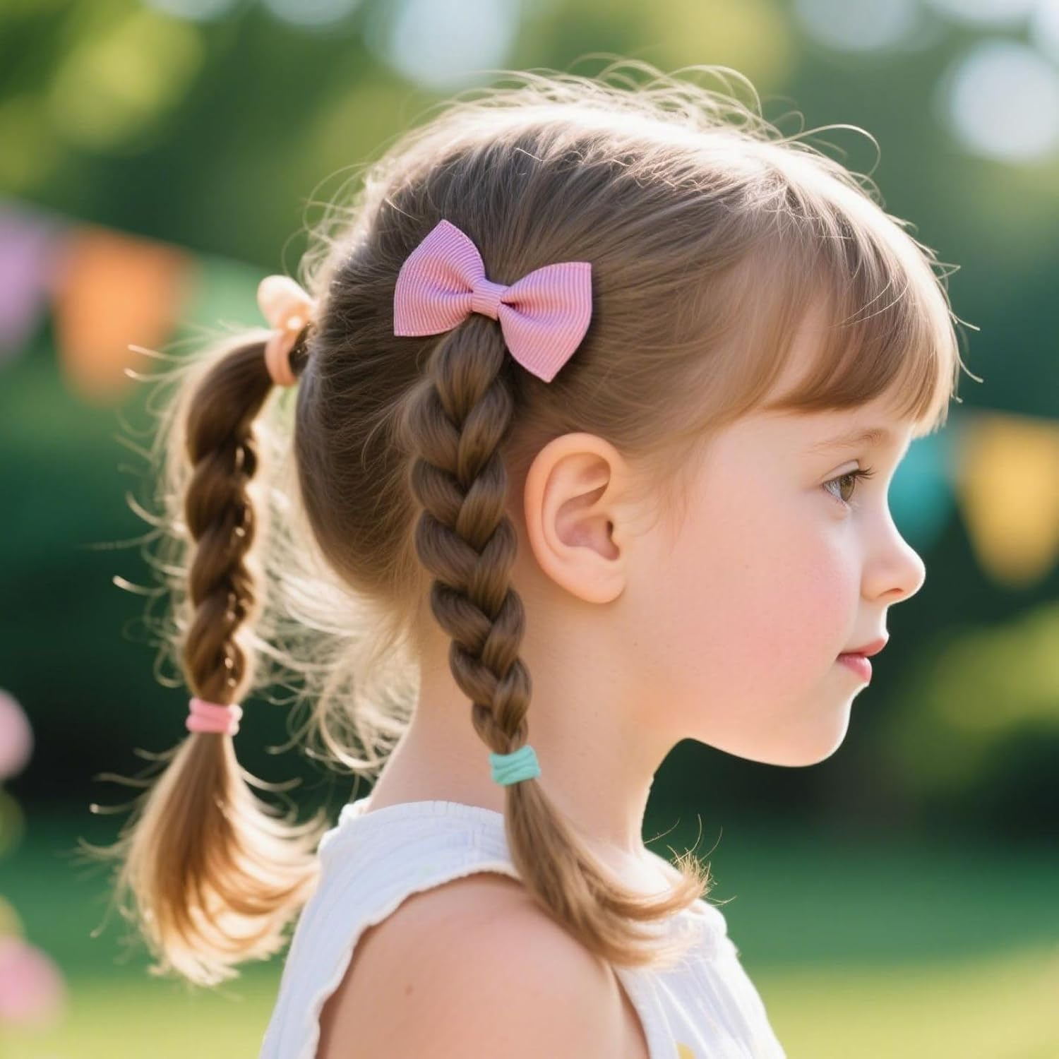 JOVALA 40 PCS Baby Hair Ties with Bows,2.2 Inch Elastic Loop Ponytail Holders Small Hair Ties for Baby Infants Toddlers Girls Kids Hair Accessories image number 4