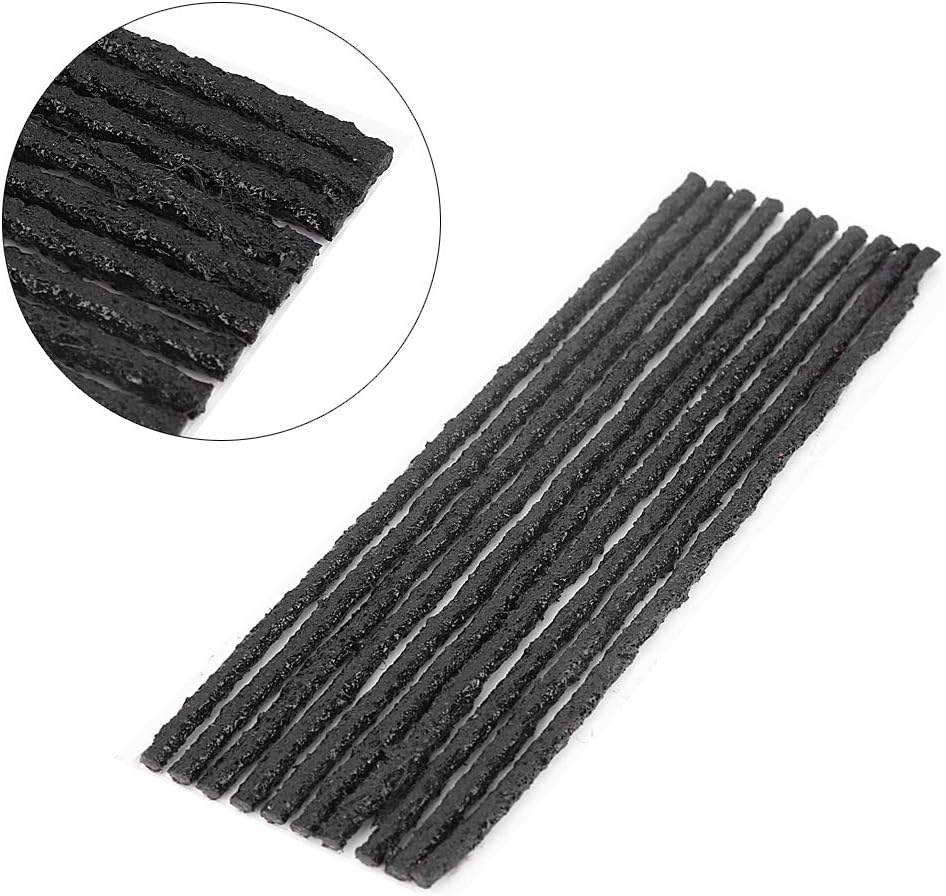 CHICIRIS 50Pcs Tire Repair Rubber Strip, Professional Tire Puncture Repair Strips, Size 200 * 3.5Mm, Suitable for Car Motorcycle