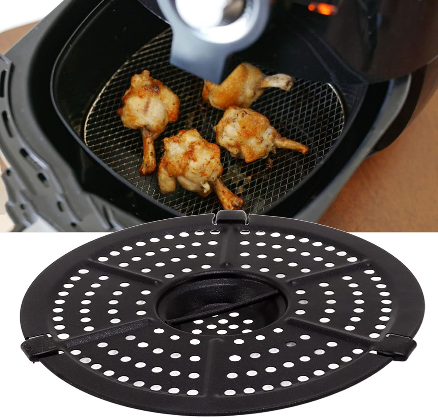 Air Fryer Replacement Grill Pan, 15.5 Cm Non-Stick Crisper Plate image number 4