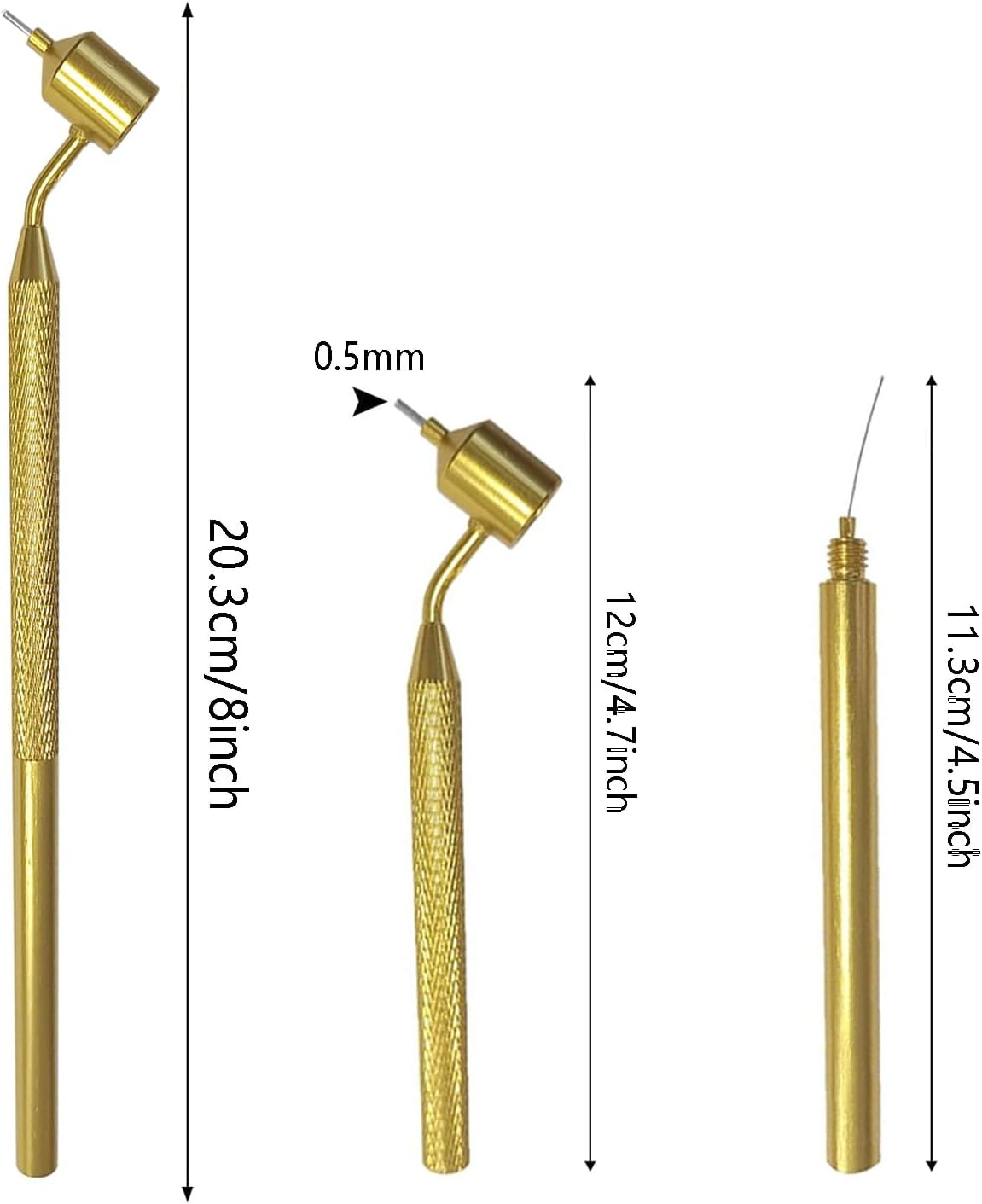 100Pcs Touch up Paint Brushes Repair Pen 0.5 Mm Gold Writer Paint Applicator Pen Detailing Fluid Writer Pen Disposable Micro Applicators for Rock Chips and Scratch Repair image number 4