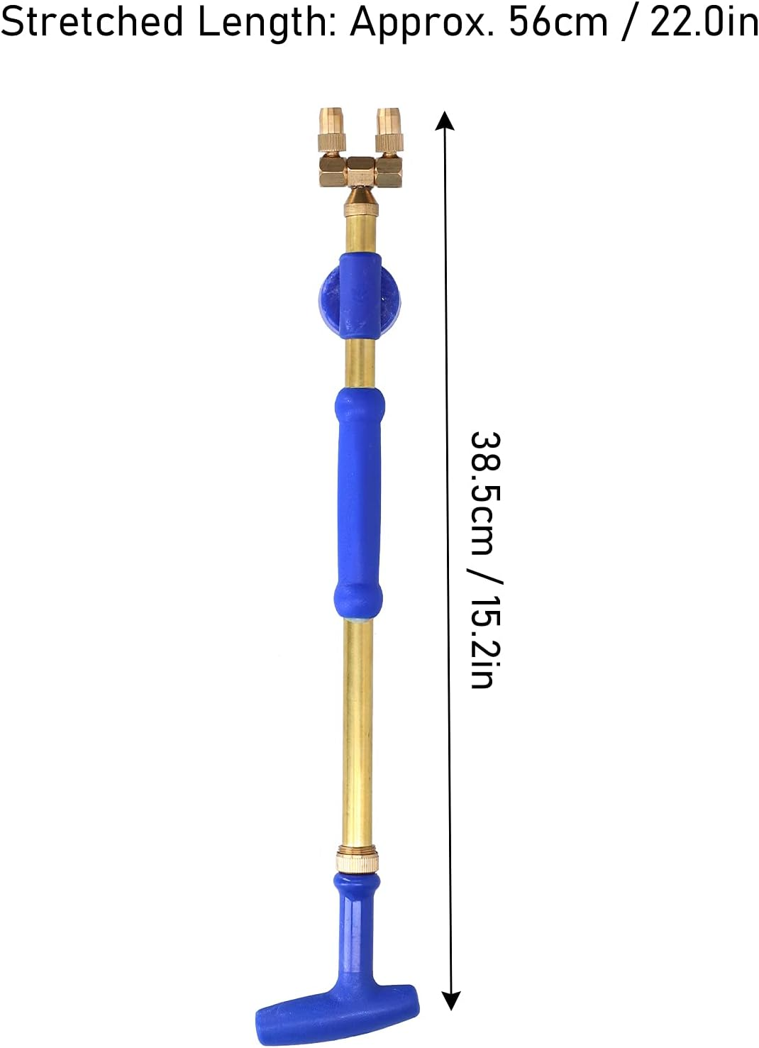 Garden Sprayer, with Double Nozzles G3/4 Female Thread Water Sprinkler, Telescopic Copper Rod Spray Misting, Water Jet