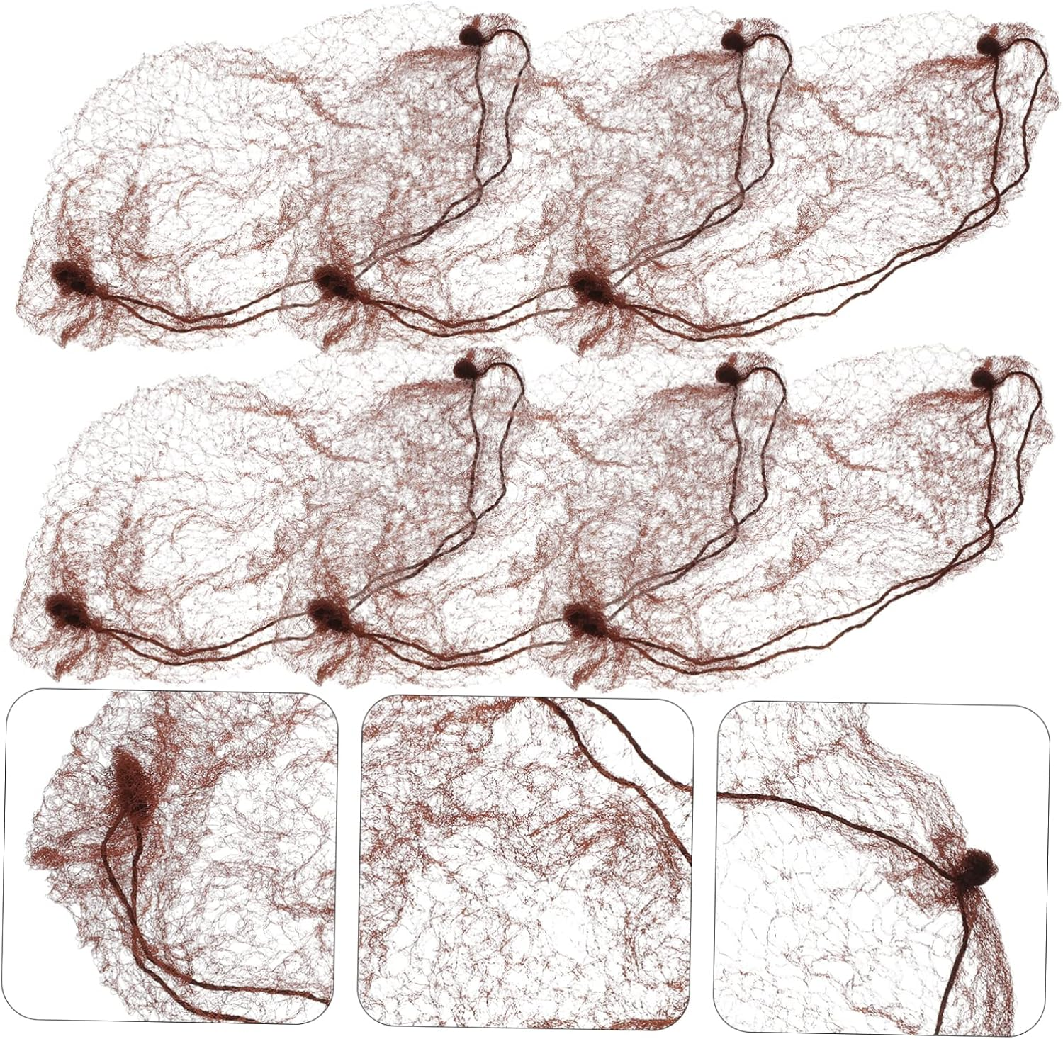 BIUDECO 50Pcs Invisible Elastic Hair Nets for Women Reusable Bun Net Elastic Mesh Hairnet Hair Bonnets Soft Comfortable for Hospital Lab Restaurant image number 6