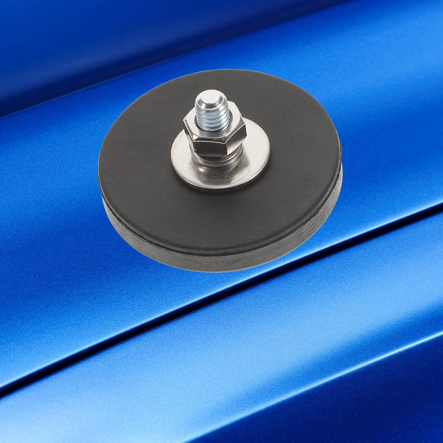 Baluue Rubber Black Base Magnetic Ceiling Threaded Studs Magnetic Car Mount Car Holder with Bolts and Nuts Painted Base Rubber Black Small Coated Coated Bade image number 2