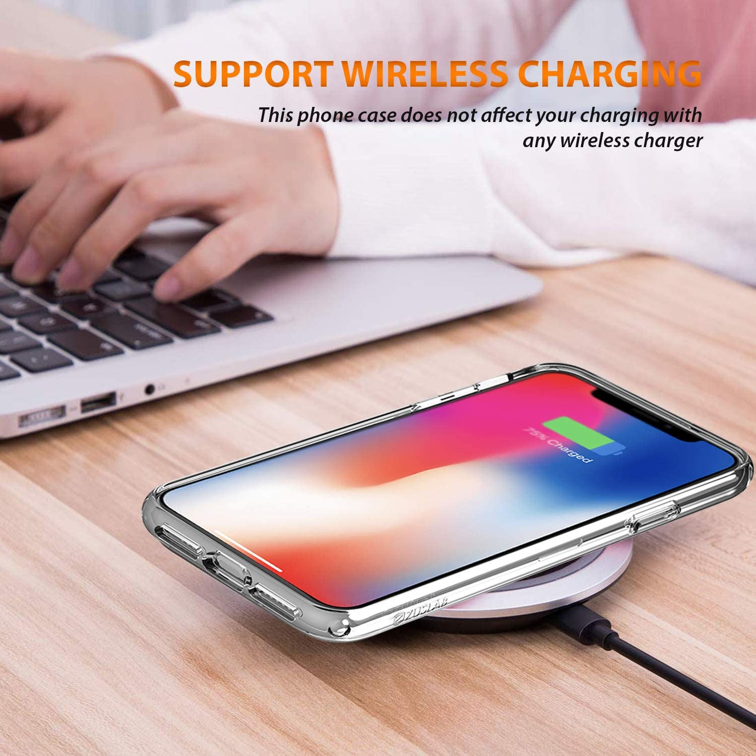 ZUSLAB Tough Fusion Case Compatible with Apple Iphone 11 Shock Absorption Rubber Bumper Protective Case Transparent Hard Back Clear Cover - Clear image number 2