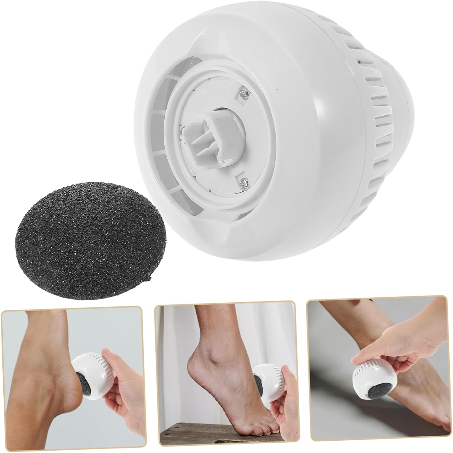 WOONEKY Electric Foot Grinder Callus Remover Foot Cleaner Tool for Dead Skin Removal Wireless Charging Scrubber for Shower Pedicure image number 1