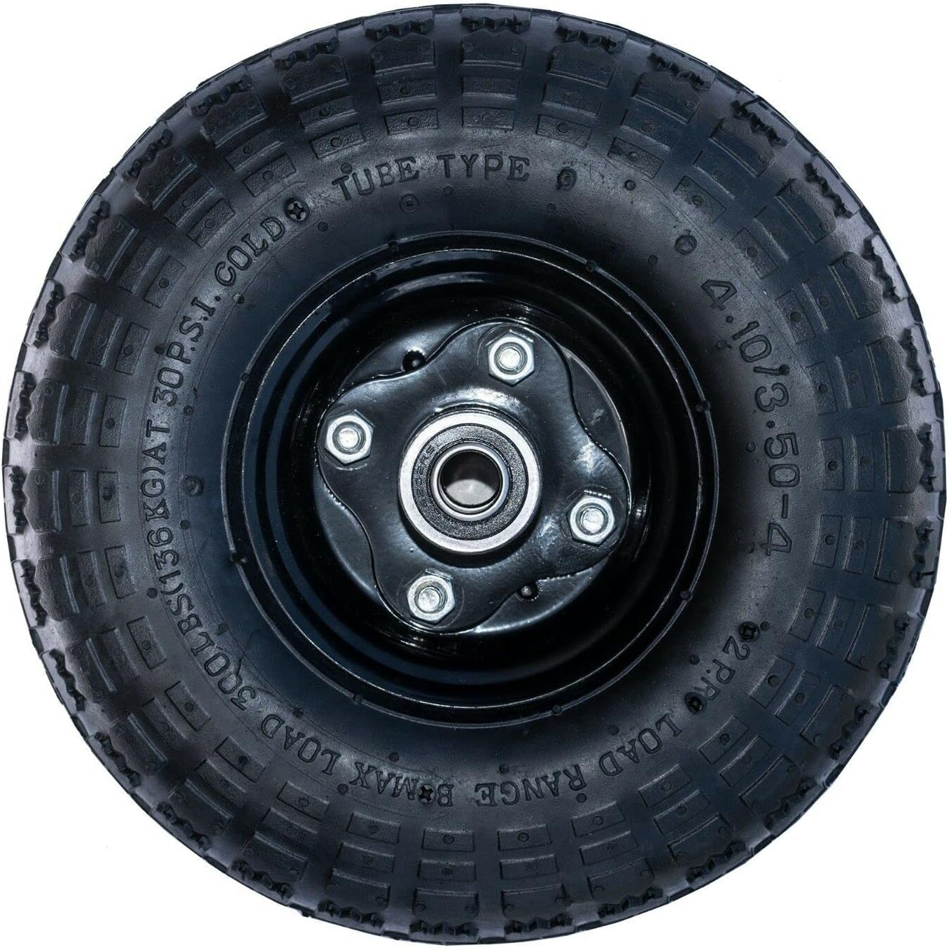 D2U Trolley Wheel Hand Truck Cart Wheelbarrow Pneumatic Rubber Steel Wheels 13" (325Mmx90X16) image number 1