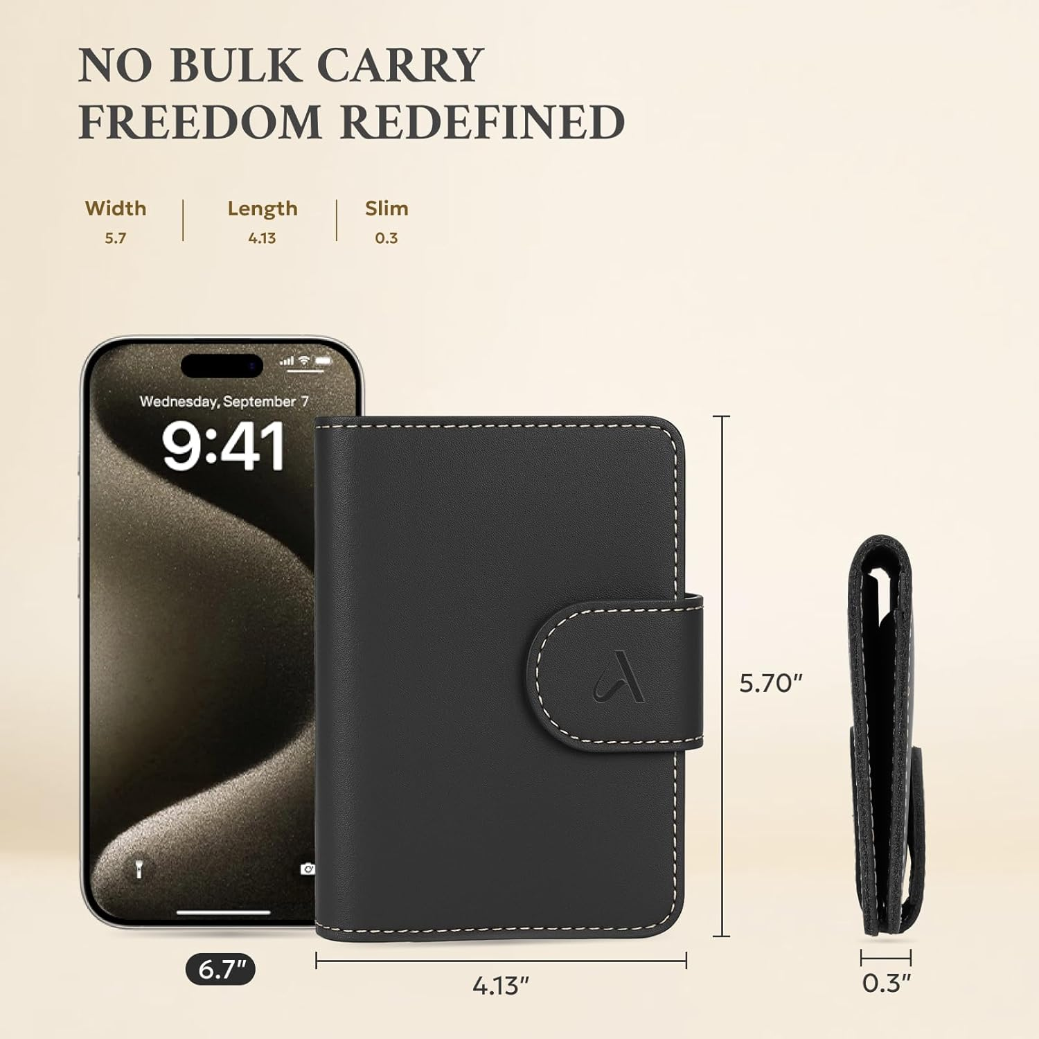 ALLIVE Passport Holder for Travel, Rfid Passport Holder for Women & Men, Genuine Leather Passport Cover Travel Wallet with Airtag Hidden, Airport Essentials, Travel Must Haves Gifts, Black, Genuine image number 6