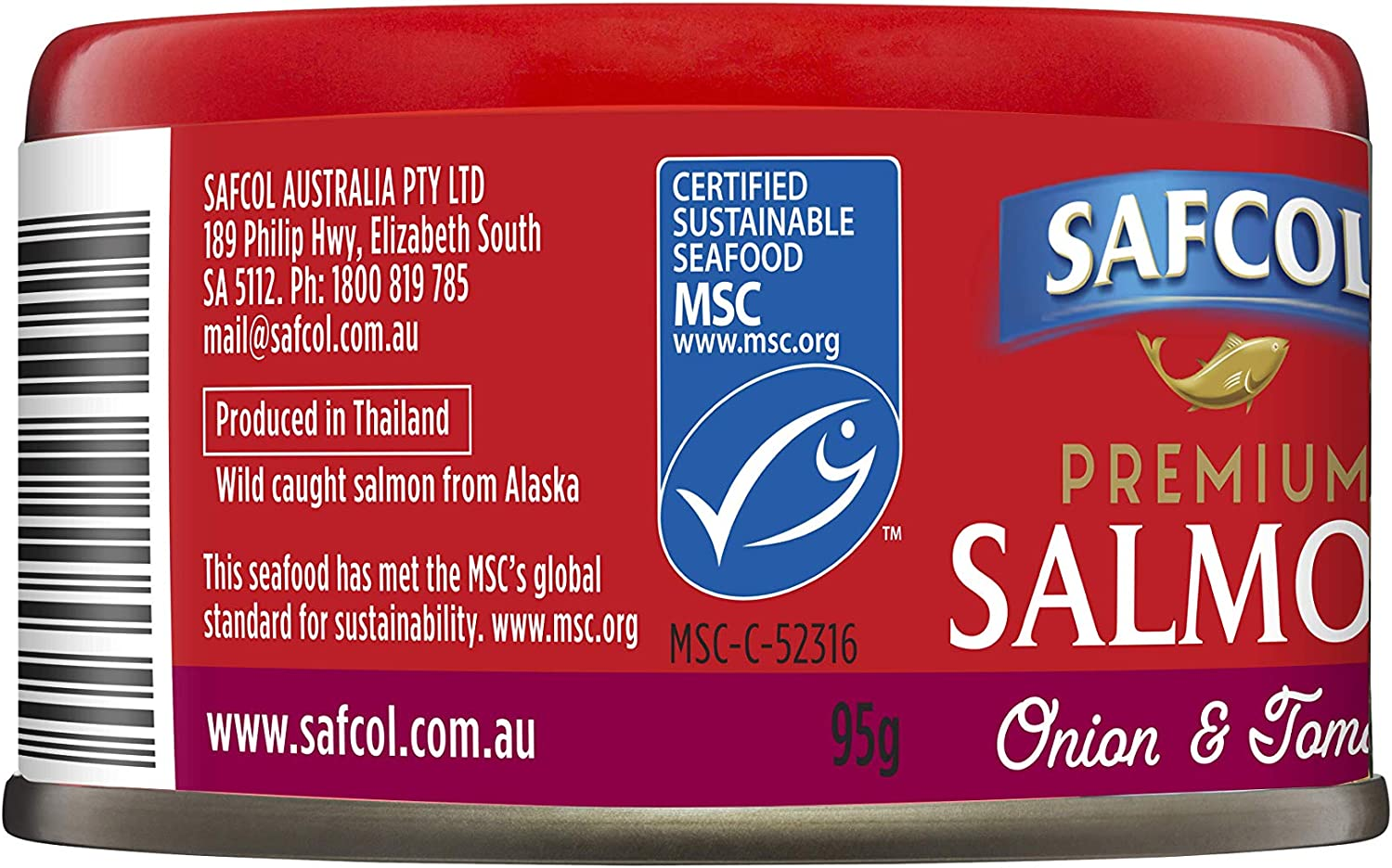 SAFCOL Premium Salmon with Tomato and Onion 95G Can X 12