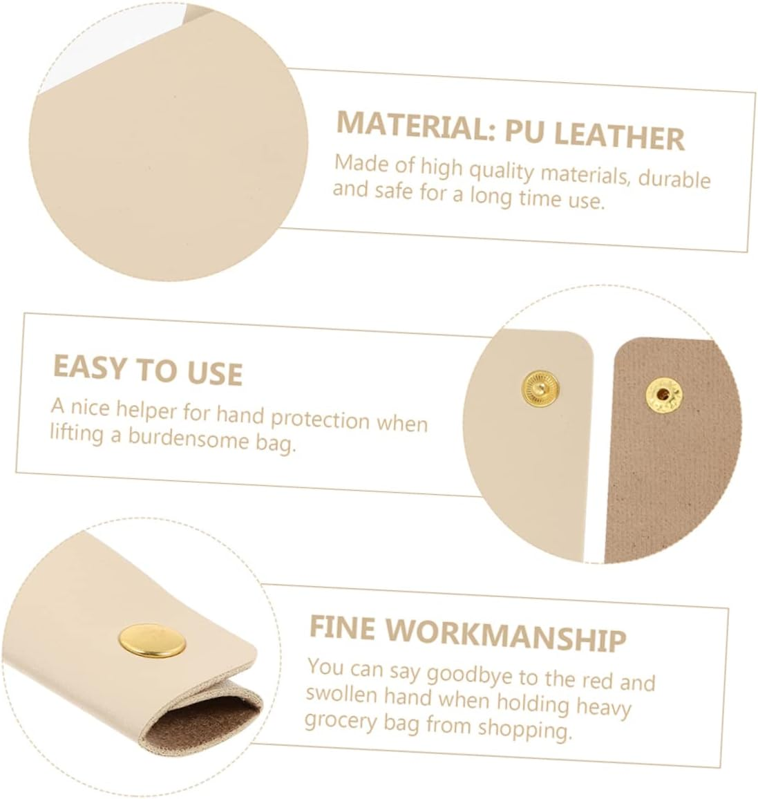 KONTONTY 2Pcs Wallet Handle Protective Covers Strangle Pu Covers for Luggage Handle Tote Bag Protector for Travel and Daily Use image number 2