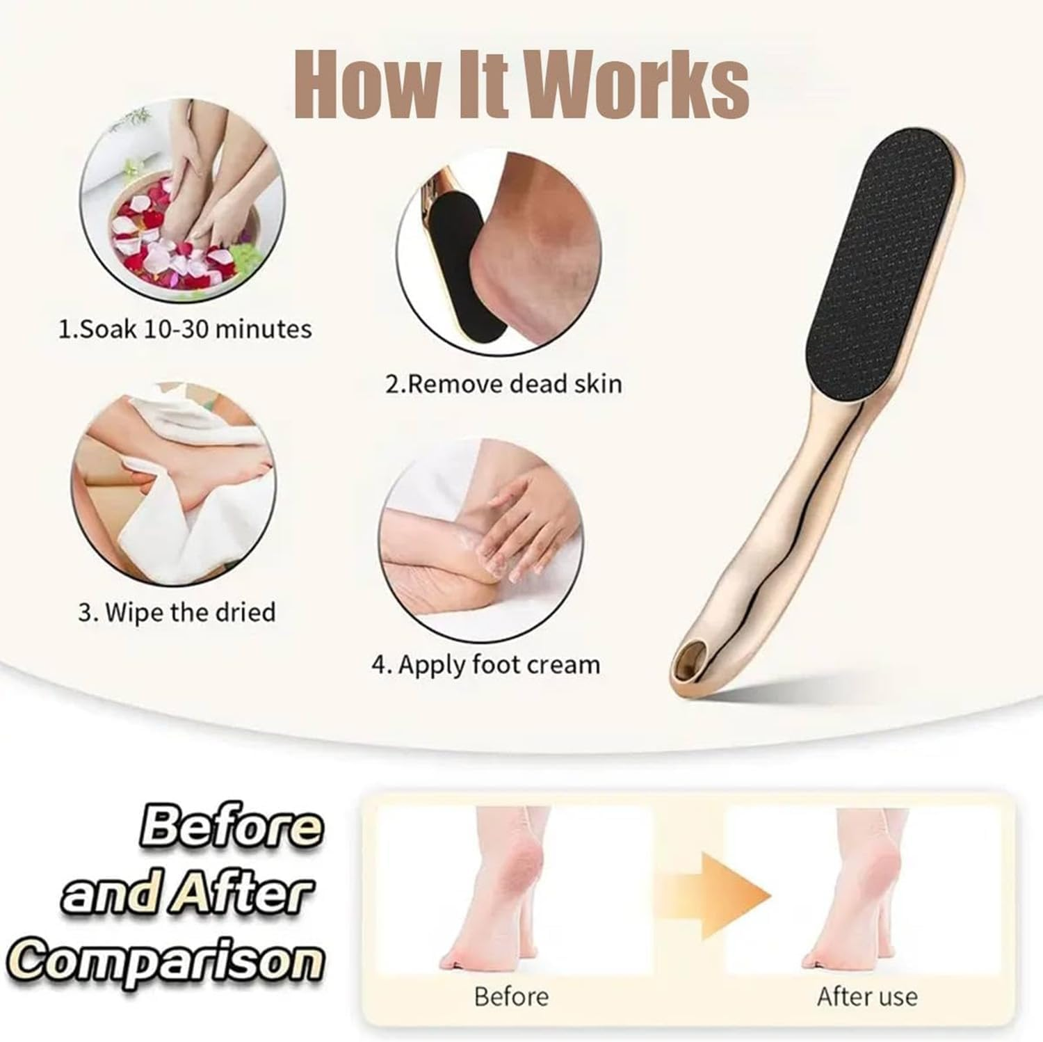 Veinsgrain Foot File, Nano Glass Foot File, Hard Skin Remover Nano-Glass Foot File, Veins Grain Foot File, Professional Foot Care Tools, Pedicure Tool for Smooth Feet image number 5