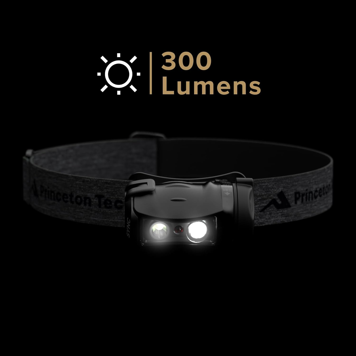 Princeton Tec Sync Headlamp with 300 Lumens White Maxbright LED + Red Ultrabright LED, 60 Hour Burn Time, Essential for Hiking, Camping, Hunting, Running, and Safety Preparedness, Black image number 5