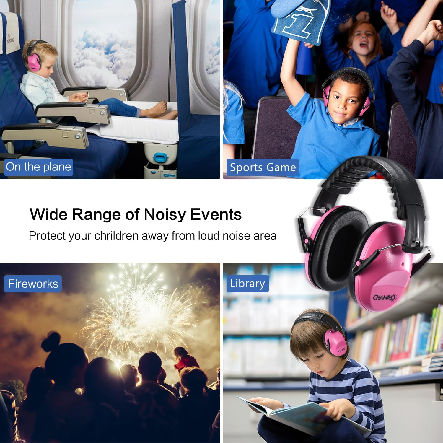 Kids Ear Muffs Champs Earmuff Noise Protection Reduction