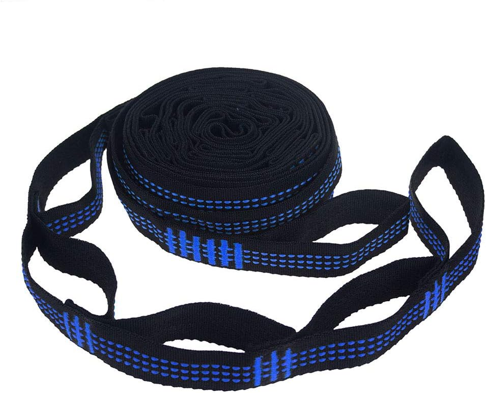 Hammock Strap High Strength Nylon Rope 2.8M*2PCS with 2PCS Strong Carabiners Adjustment Reinforced Yoga Belt Tree Rope image number 3