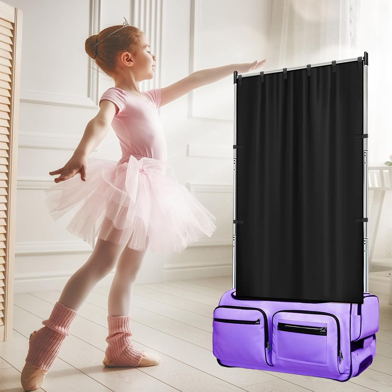 Privacy Curtain for Dance Bag,Portable Privacy Screen for Women Girl Competition Dance Bag,Changing Room for Rolling Dance Garment Bag Accessories,Camping 1 Pack image number 1