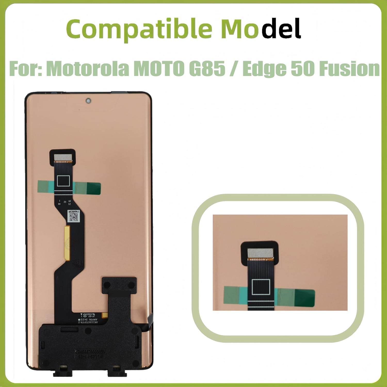 ERYNK LCD Display for Motorola Moto G85 / Motorola Edge 50 Fusion [With Fingerprints] [6.67 Inch] LCD Display Touch Screen Digitizer with Tool Kit