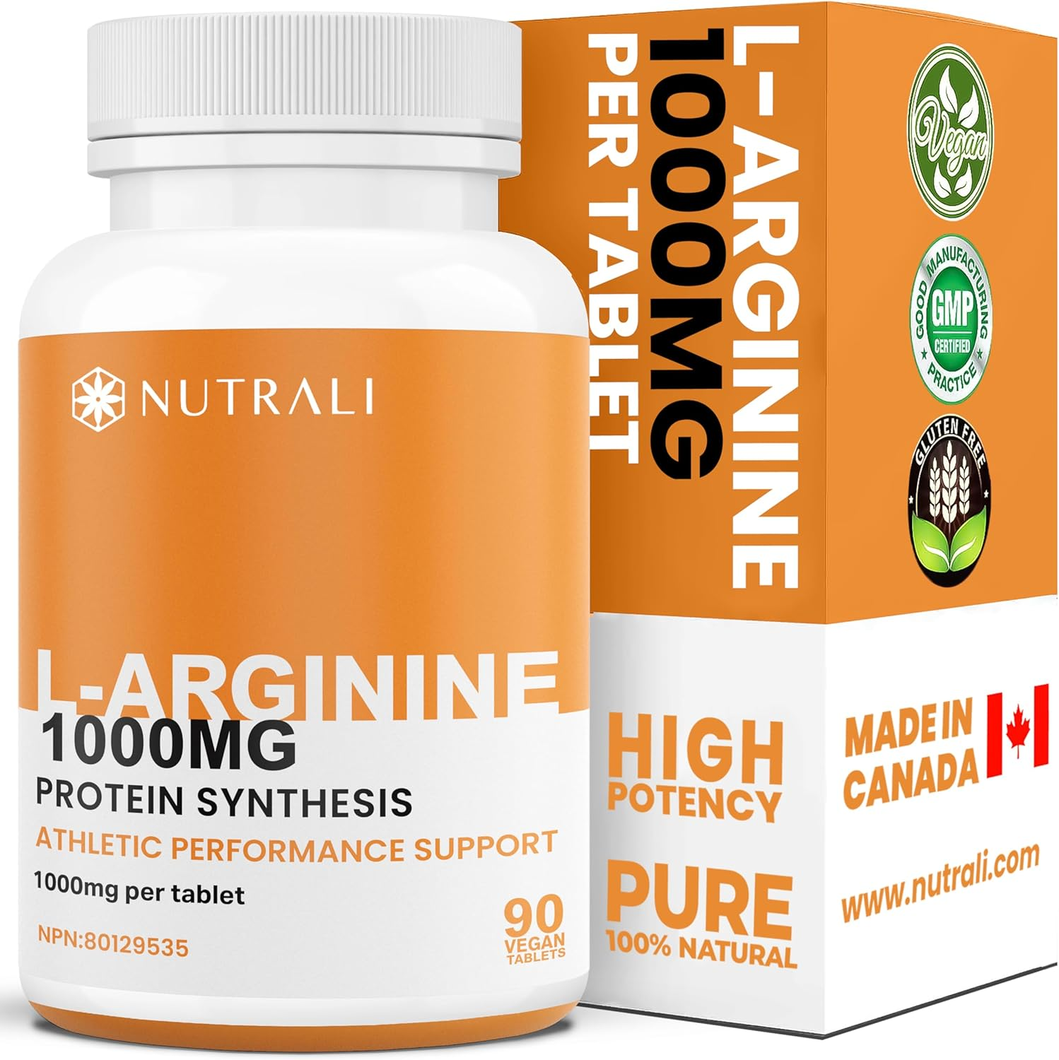 New 1000Mg HIGH STRENGTH L Arginine Tablets - Pure Arginine Powder, Powerful Nitric Oxide Supplement, Boost Protein and Creatine Synthesis, Stamina, Designed for Men Requiring Peak Performance and Endurance, Non-Gmo, Gluten-Free - 90 Vegan Tablets