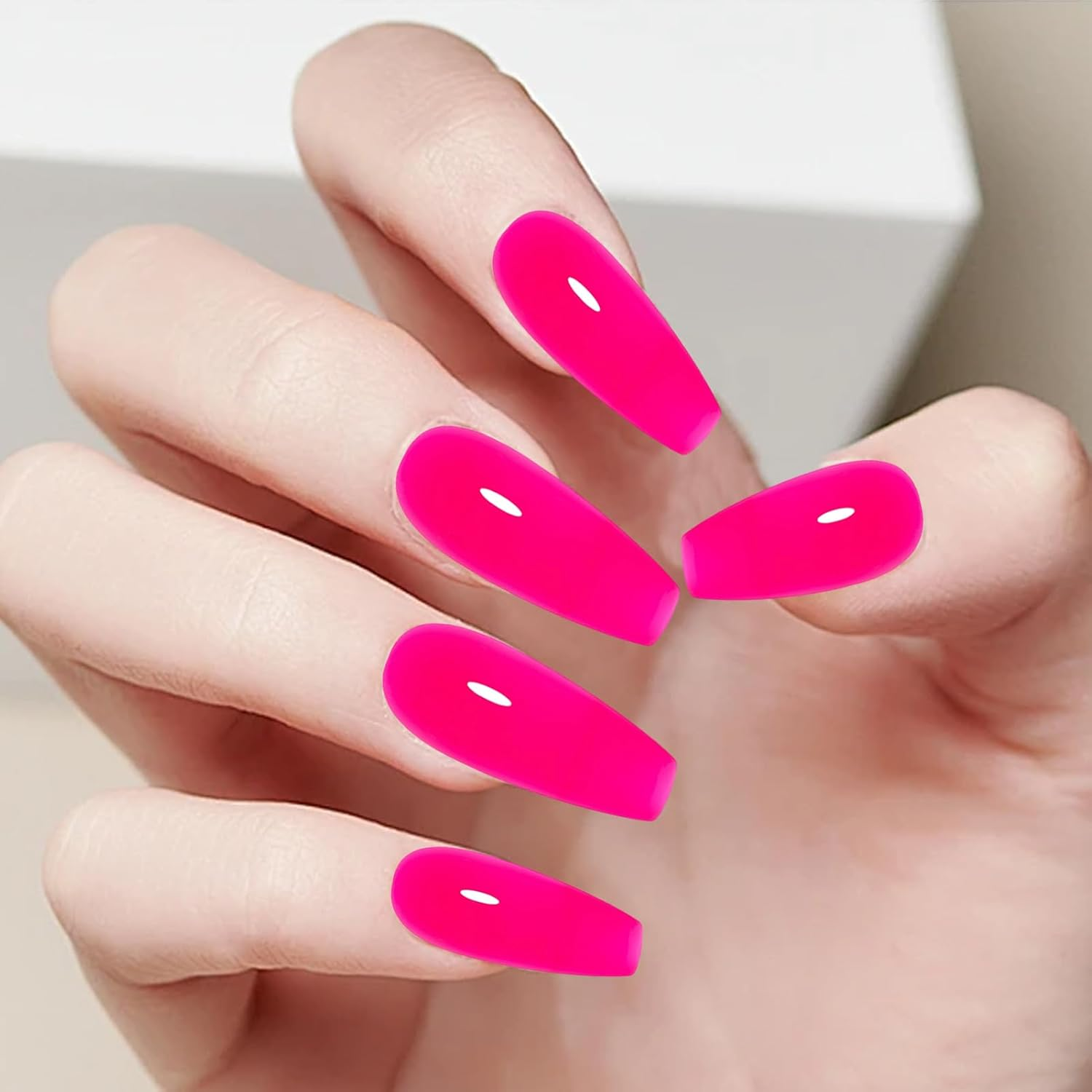 Semi-Permanent Gel Polish &ndash; UV Formula, Fluorescent, Shiny | Set of 6 Colours with Shiny Flakes Effect in the Dark, Durable Adhesive for Nail Reconstruction and Professional Female Quick Manicure image number 5