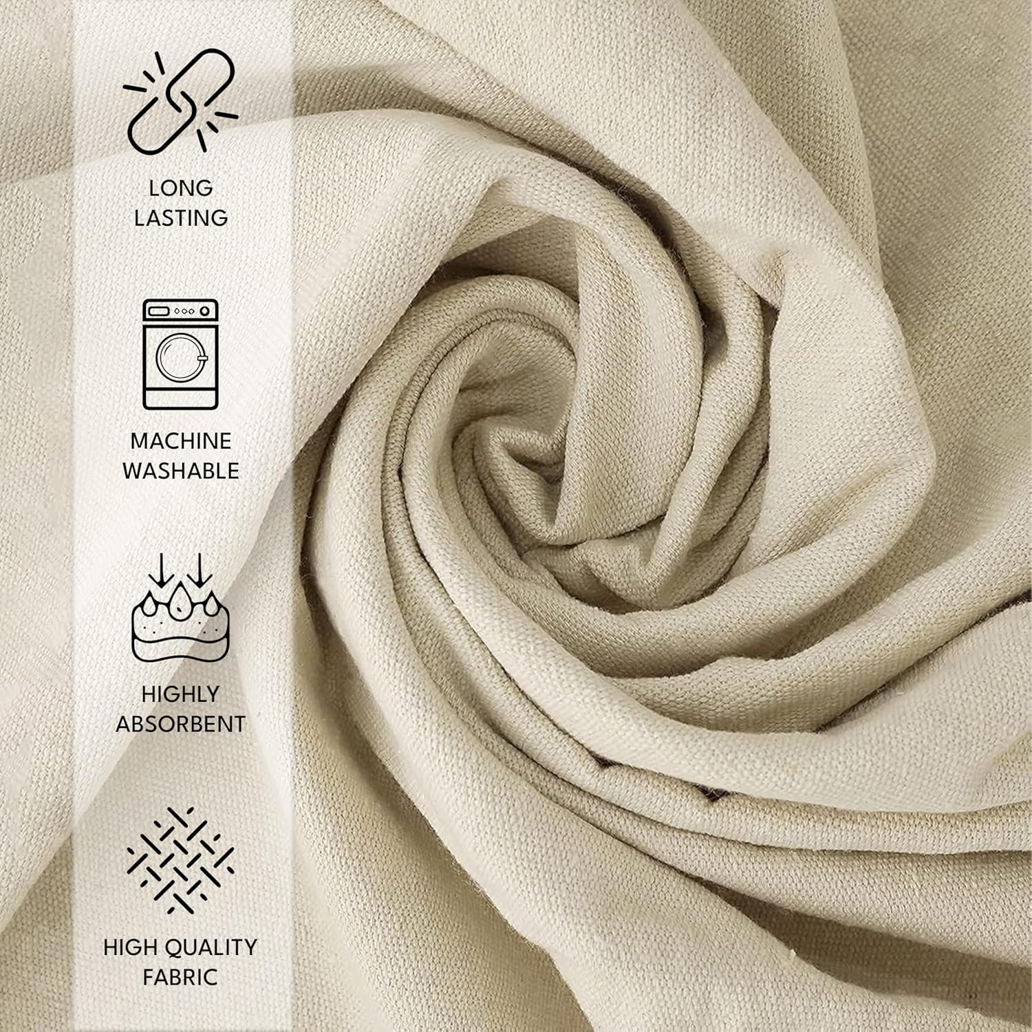 Canvas Painters Drop Cloth (Size 6 X 9 Feet - Pack of 2) - Pure Cotton Paint Drop Cloth for Painting, Curtains, Furniture & Floor Protection - All Purpose Thick Canvas Tarp with Double Stitched Edges image number 1
