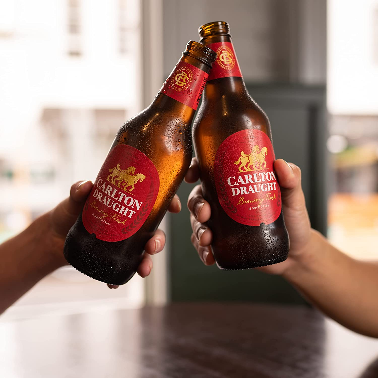 Carlton Draught, Full Strength Beer with Crisp Finish, Classic Australian Lager, 4.6% ABV, 750Ml (Case of 12 Long Neck Bottles) image number 1