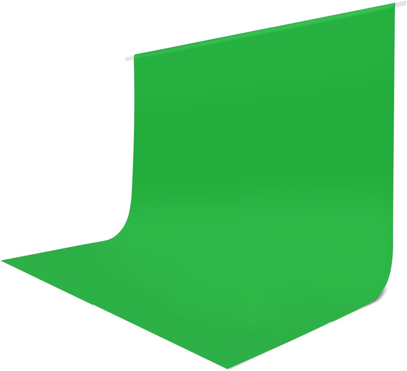 Green Screen Backdrop 10X10 Ft, Chroma Key Greenscreen Background for Streaming Zoom, Photo Backdrop Curtain for Photography, Thick Polyester Fabric Cloth Sheet for Photoshoot Video (Backdrop Only)