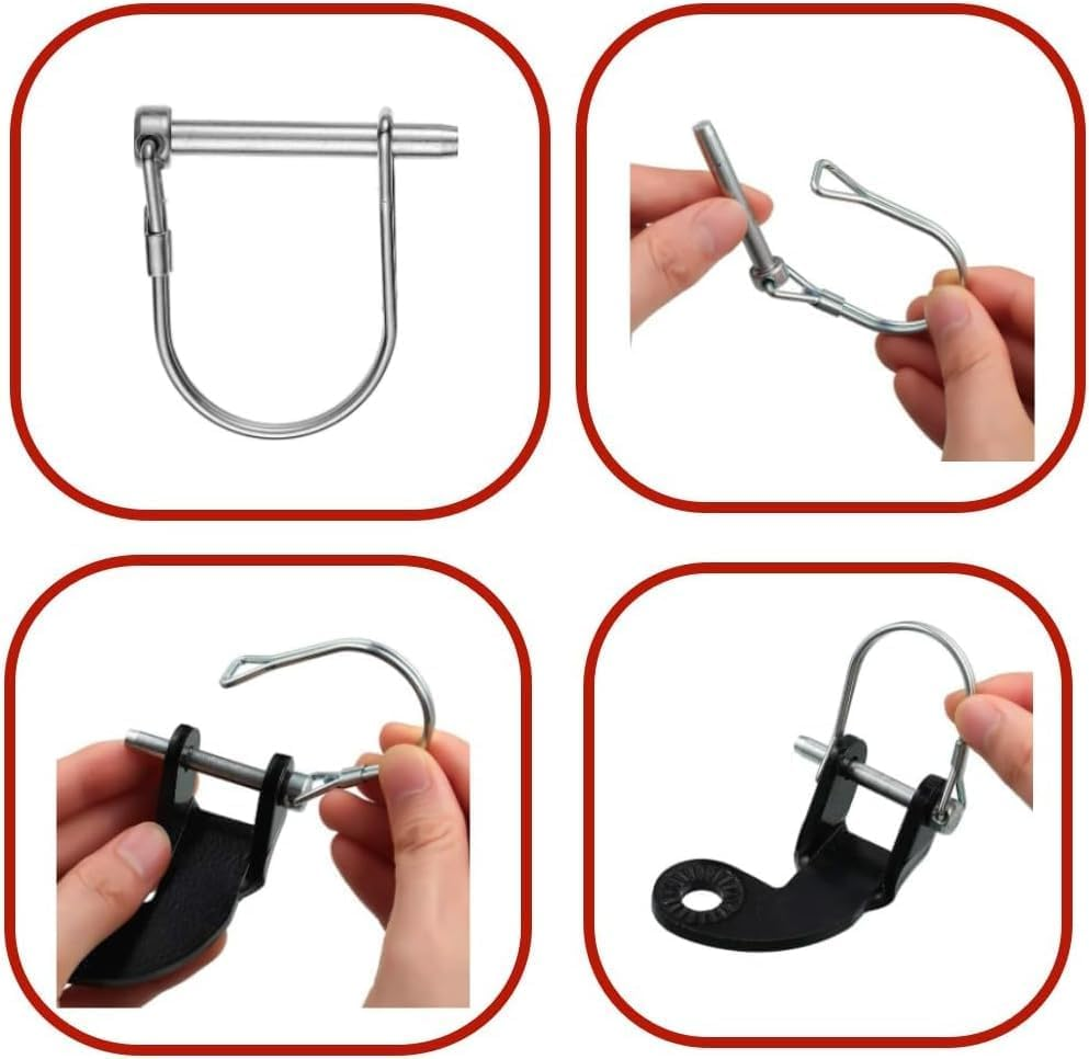 Bike Trailer Hitch, Bicycle Stainless Steel 12Mm-Hitch Coupler Black&White image number 4