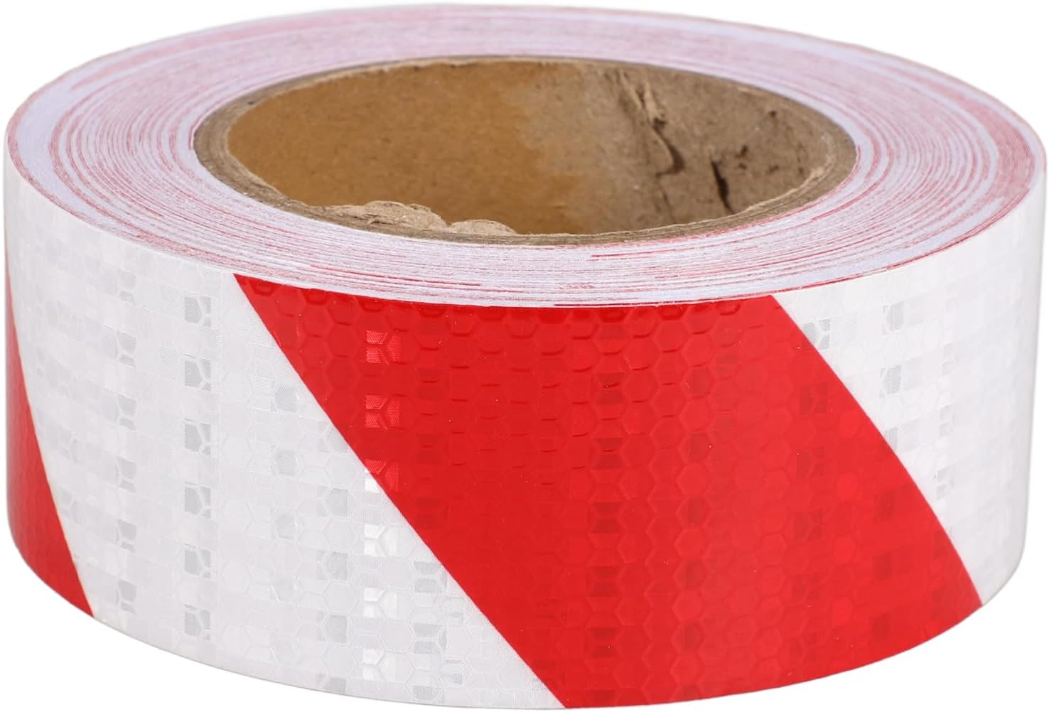GANAZONO Red White Reflective Warning Tape 5Cm X 25M, High Visibility Safety Adhesive Strip for Vehicles, Driveways, Outdoor Caution and Trailer Marking image number 6